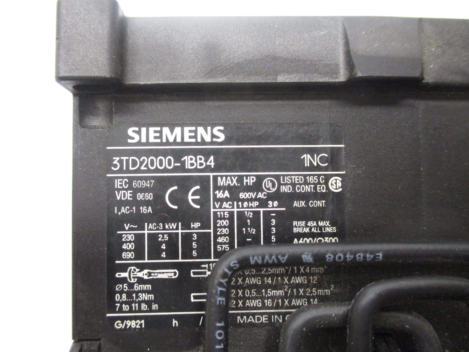 SIEMENS 3TD2000-1BB4 24V NSNP