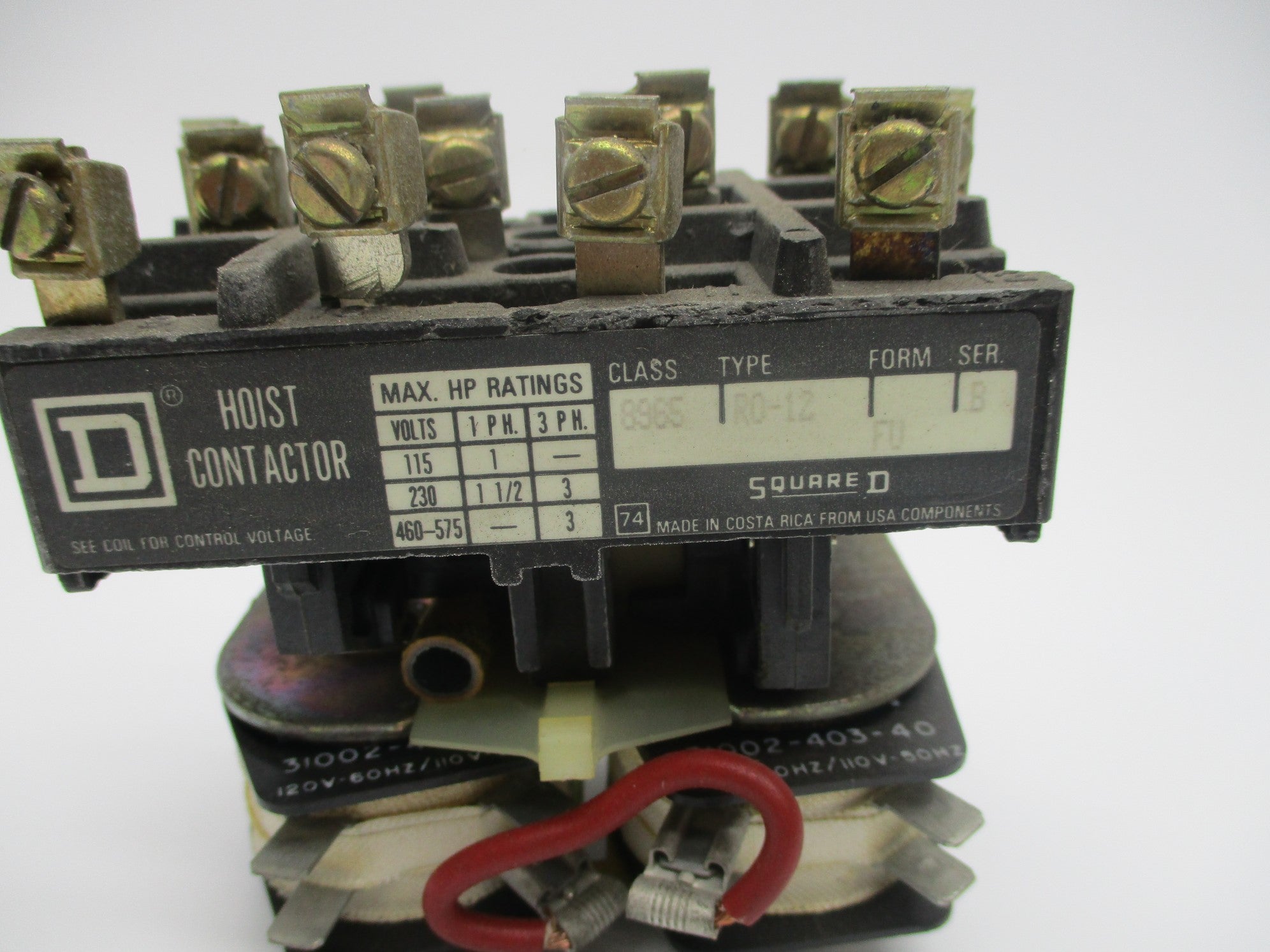 SQUARE D 8965R012 SER. B 115V NSNP