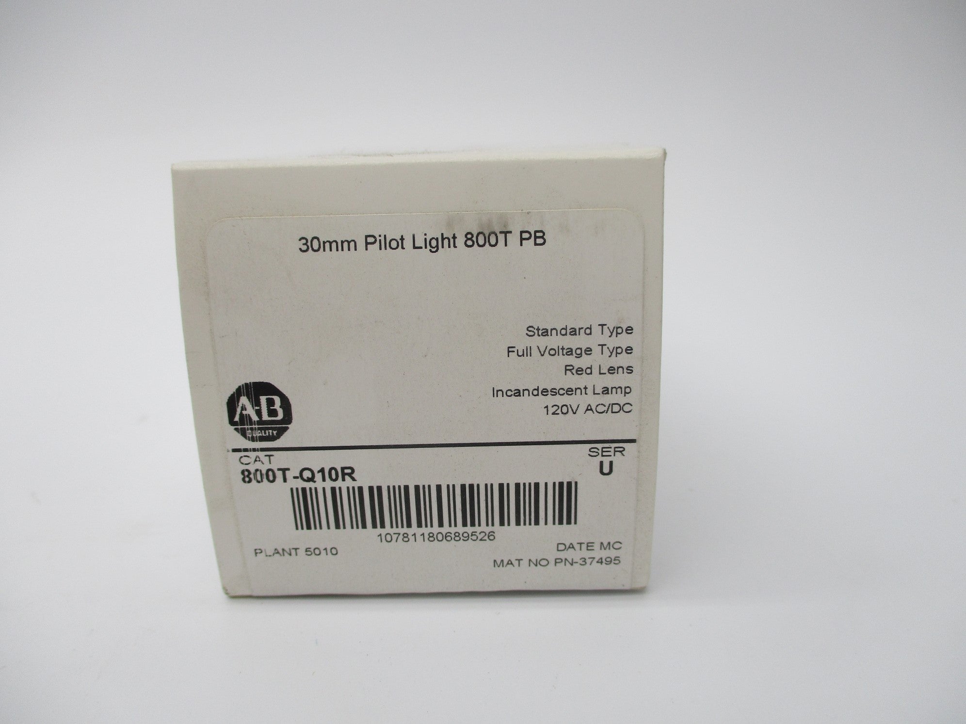 ALLEN BRADLEY 800T-Q10R SER. U (WH) NSFS