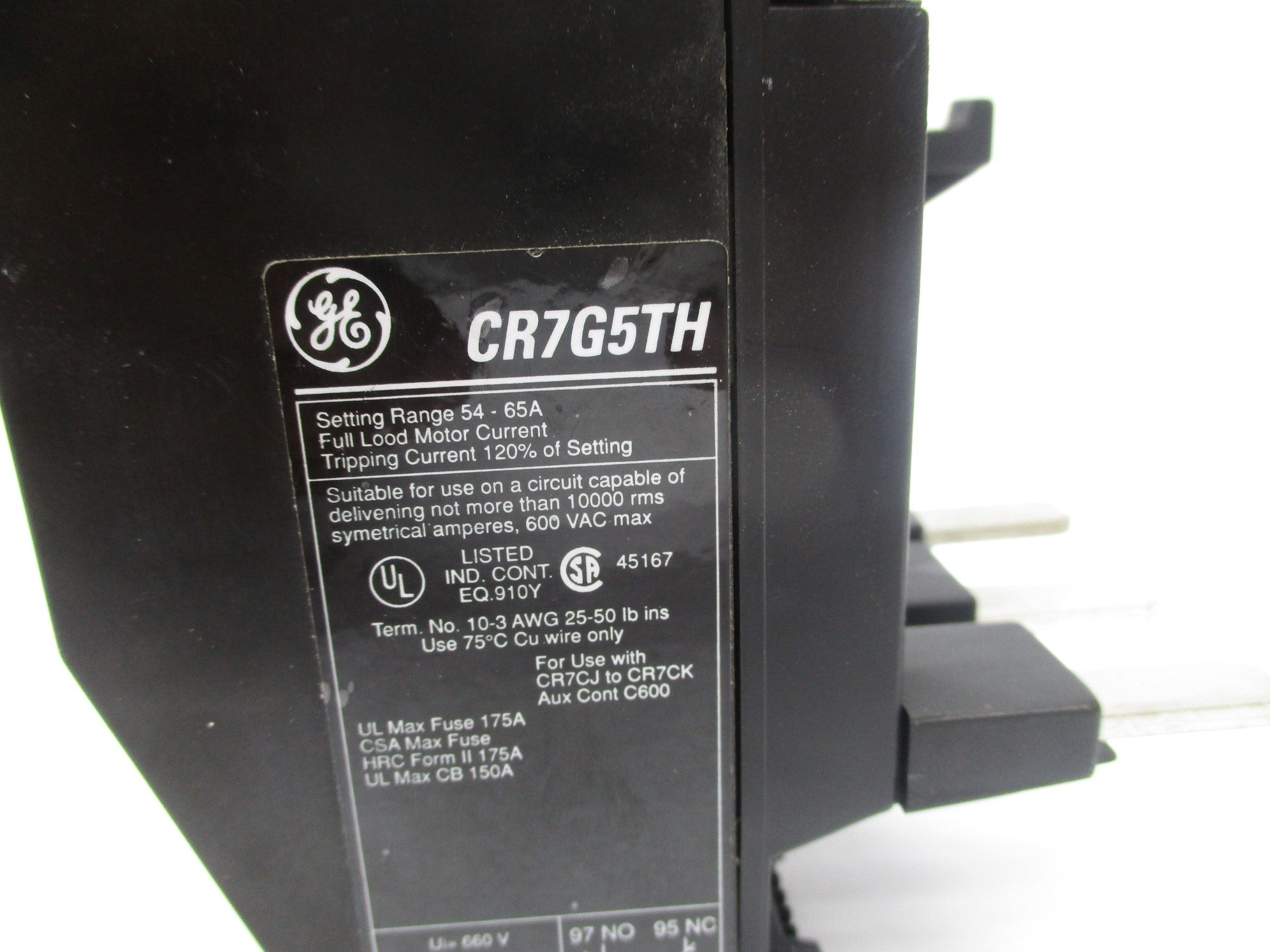 GENERAL ELECTRIC CR7G5TH 54-65A NSNP