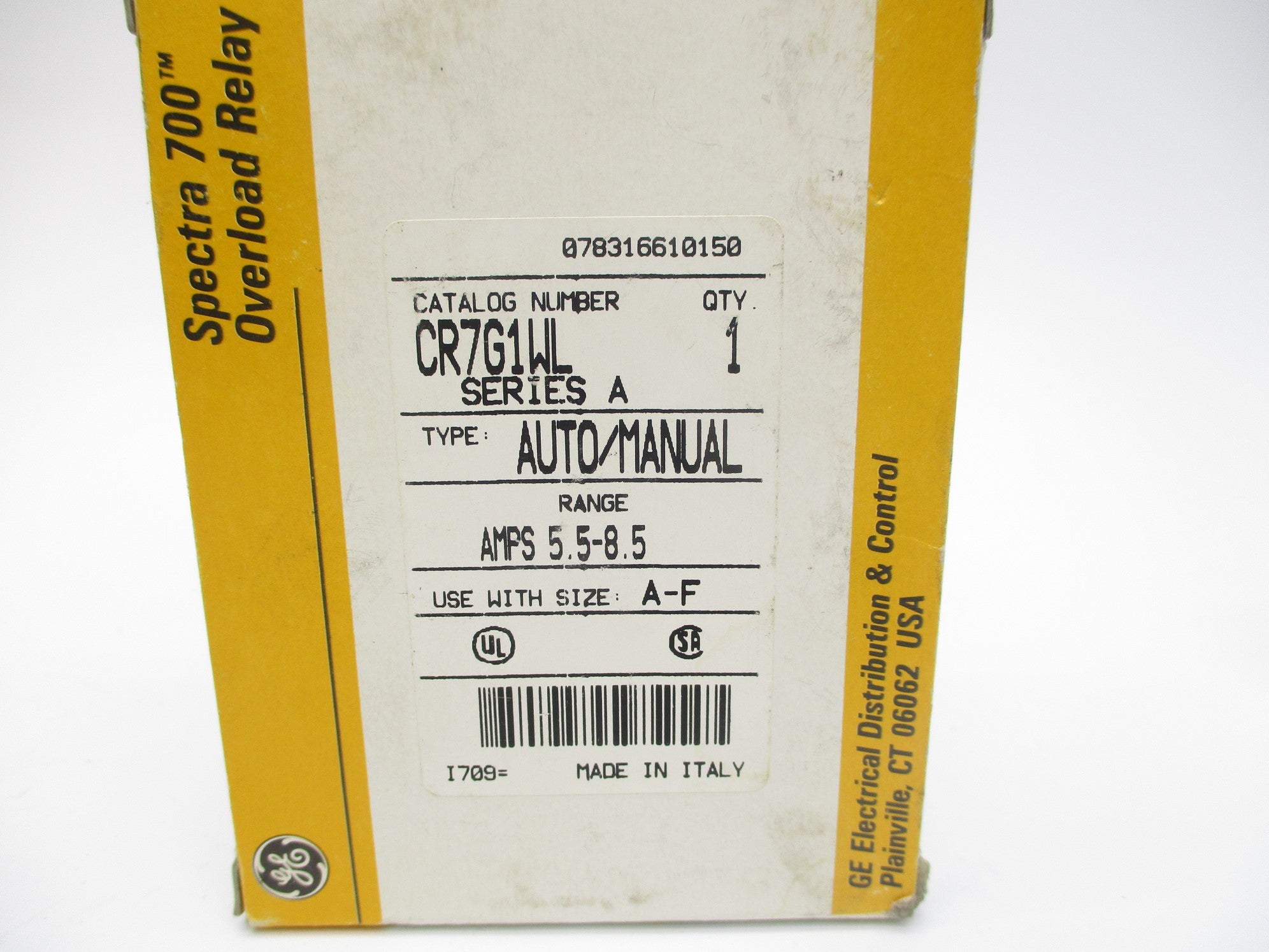 GENERAL ELECTRIC CR7G1WL SER. A 5.5-8.5A NSMP