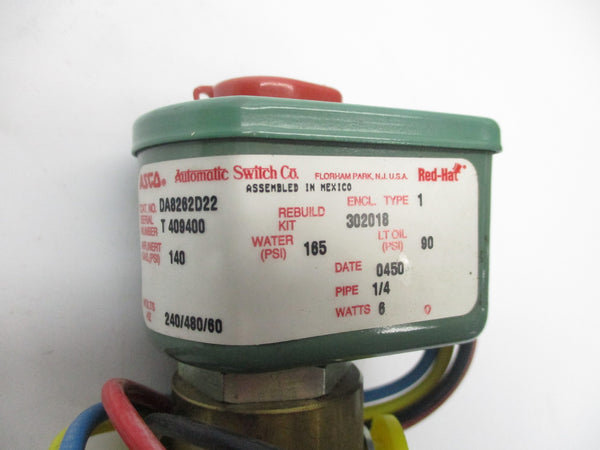 ASCO DA8262D22 240/480V 1/4" NSNP