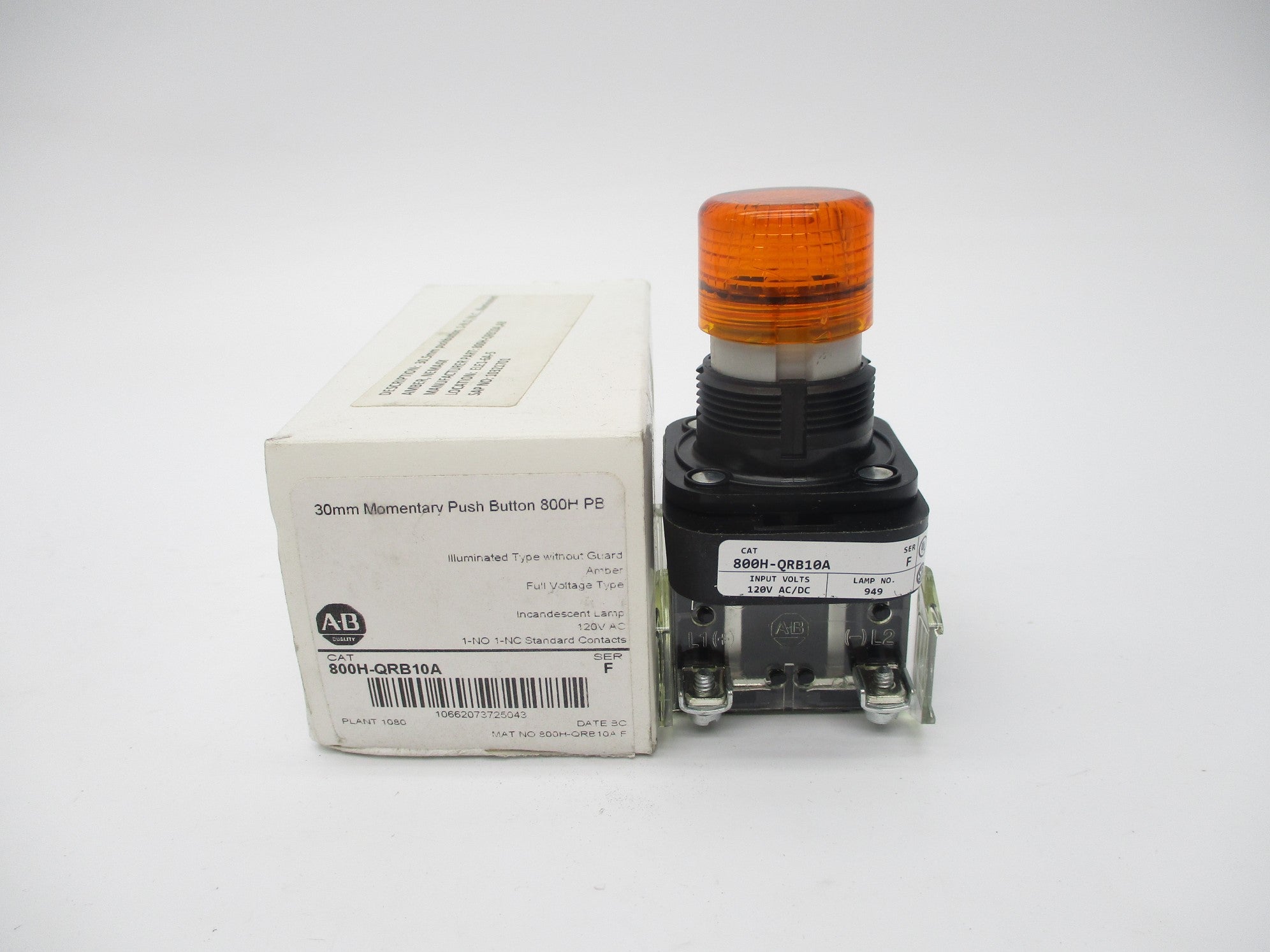 ALLEN BRADLEY 800H-QRB10A SER. F (WH) NSMP