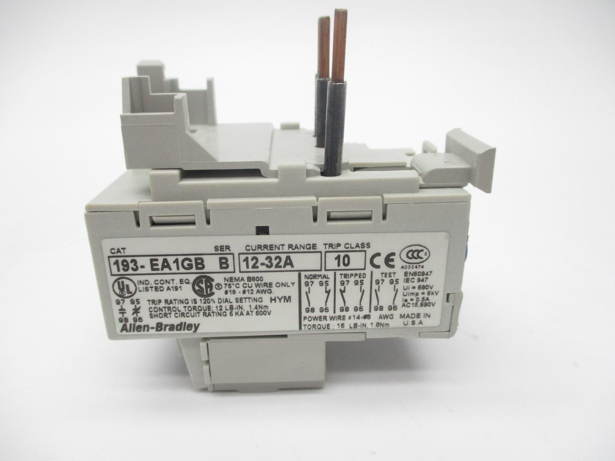 ALLEN BRADLEY 193-EA1GB SER. B 12-32A NSNP