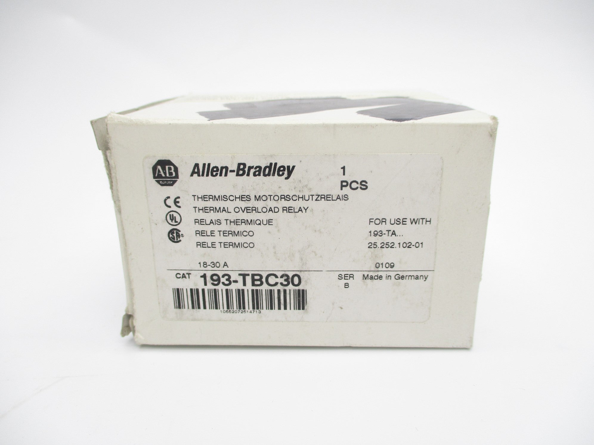 ALLEN BRADLEY 193-TBC30 SER. B 18-30A (WH) NSMP