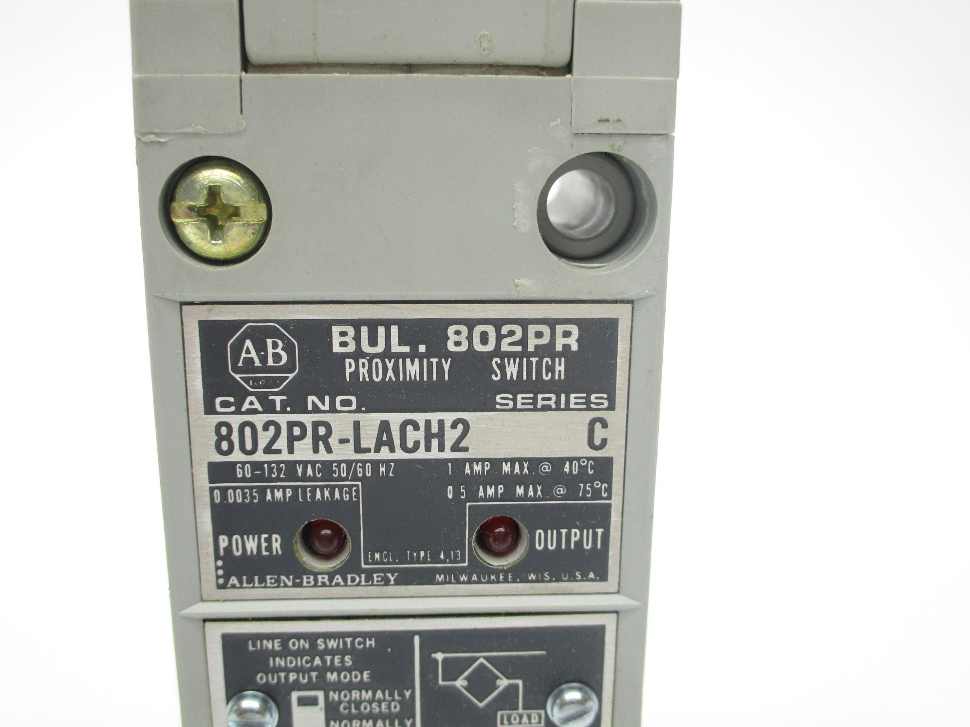 ALLEN BRADLEY 802PR-LACH2 SER. C NSNP