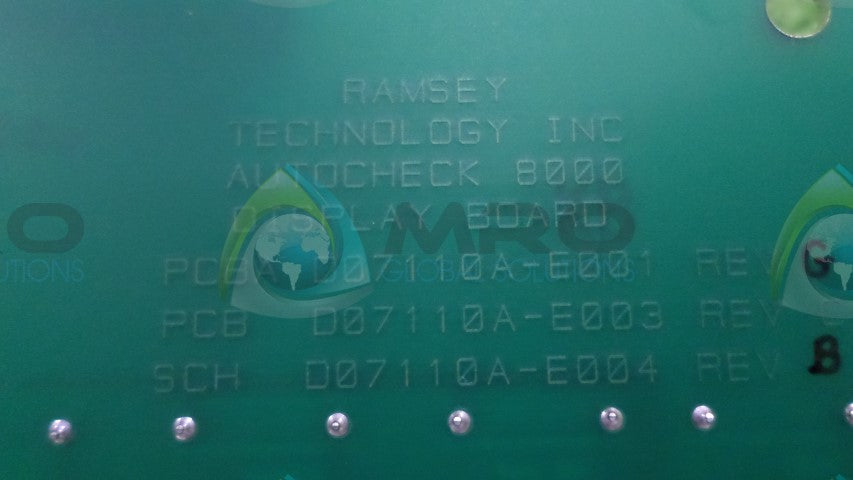 RAMSEY INC. D07110A-E003REV-C DIPLAY BOARD *NEW NO BOX*