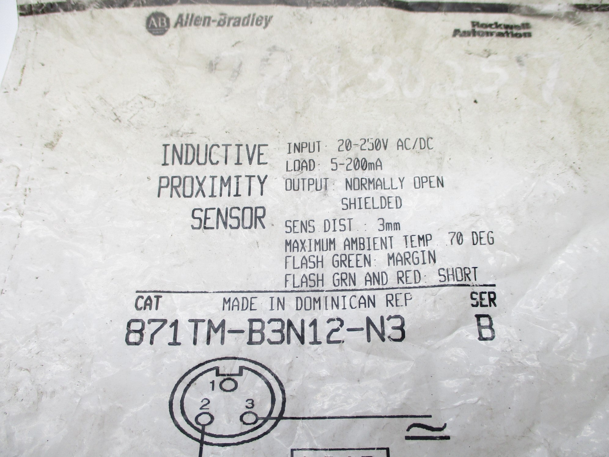 ALLEN BRADLEY 871TM-B3N12-N3 SER. B NSMP