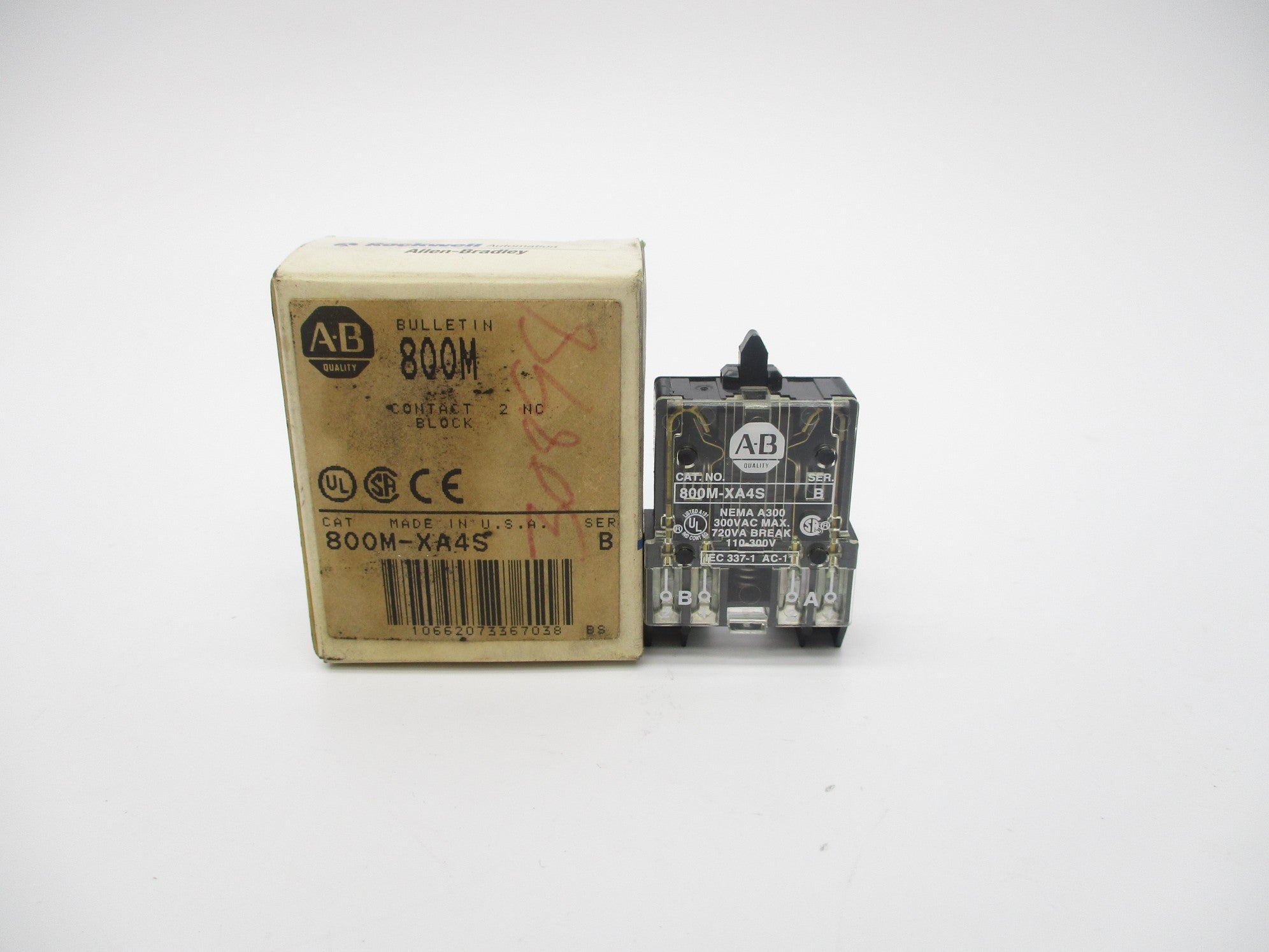 ALLEN BRADLEY 800M-XA4S SER. B (GY/BL) NSMP