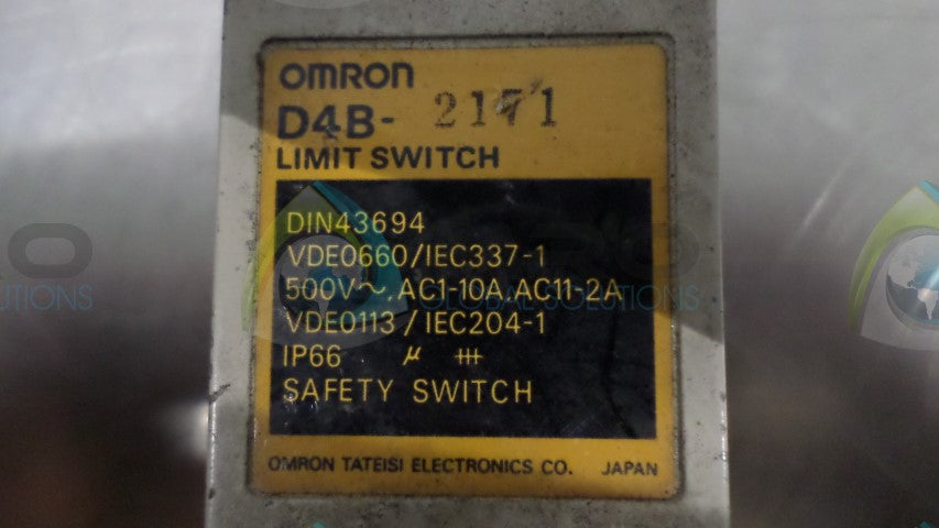 OMRON D4B-2171 LIMIT SWITCH *USED*