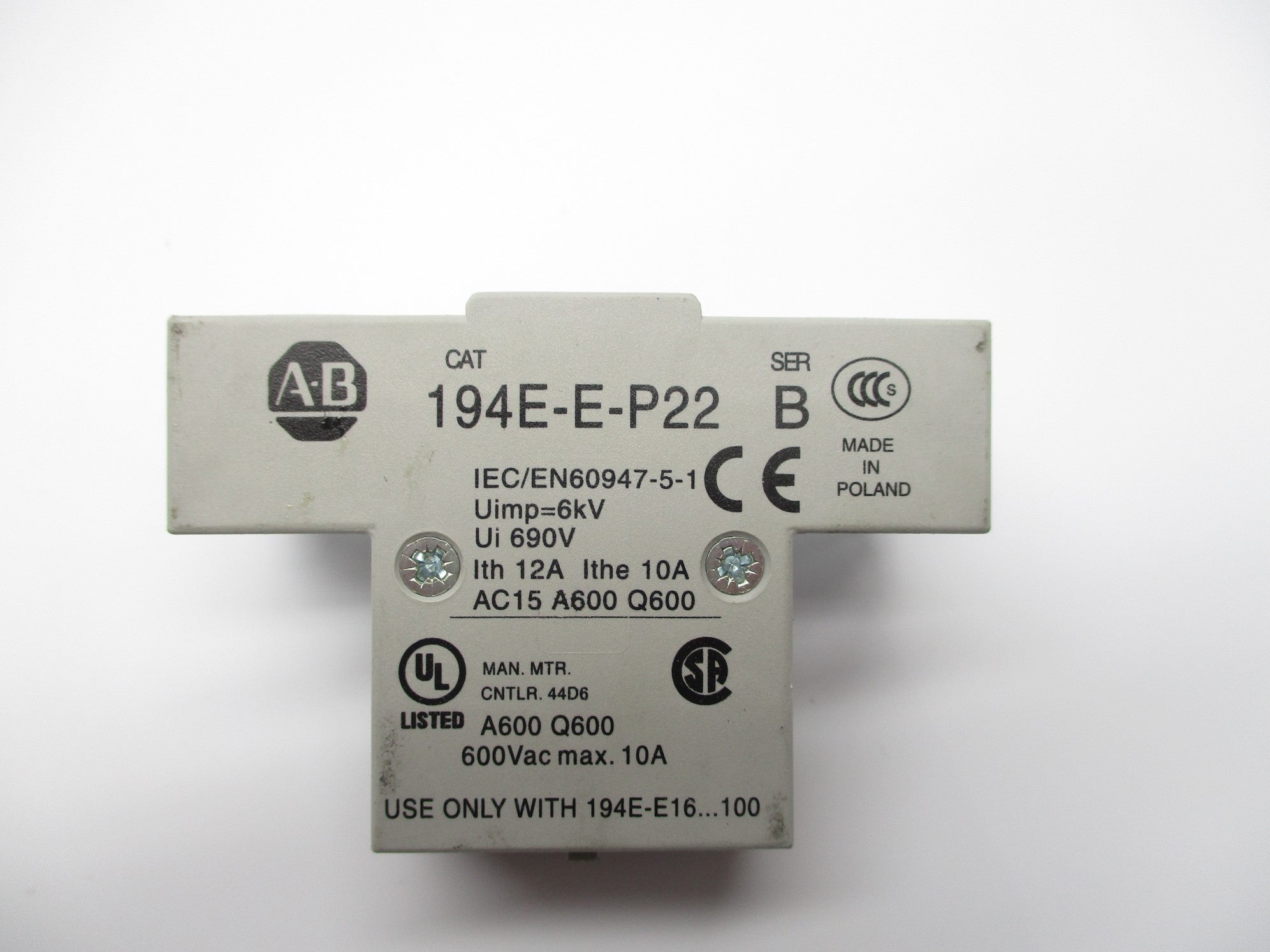 ALLEN BRADLEY 194E-E-P22 SER. B NSNP
