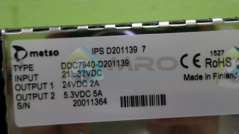 METSO D201139 POWER SUPPLY OUT *NEW IN BOX*