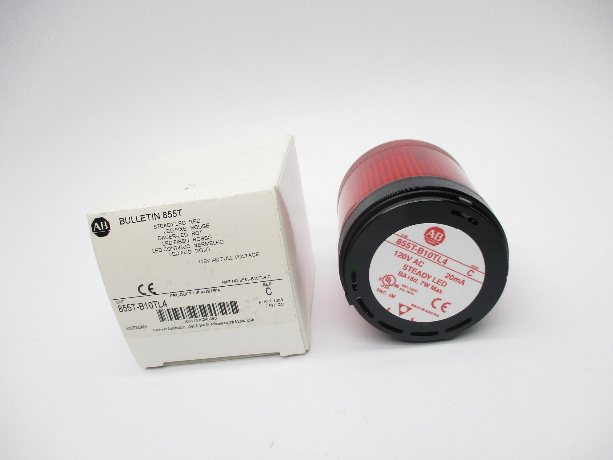 ALLEN BRADLEY 855T-B10TL4 SER. C (WH) NSMP