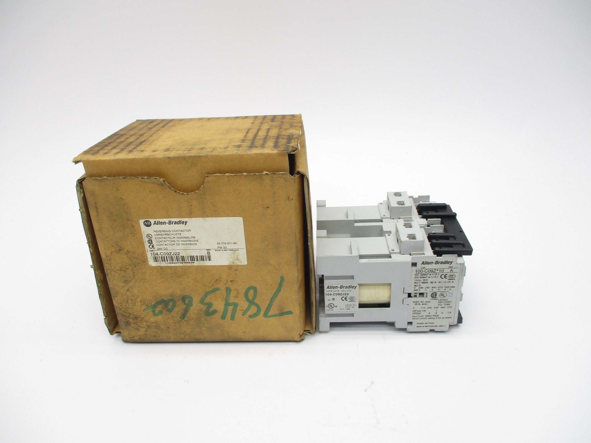 ALLEN BRADLEY 104-C09ZJ22 SER. B 24V (BR/WH) NSMP
