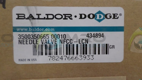 BALDOR 3500350665 NEEDLE VALVE  NSFS