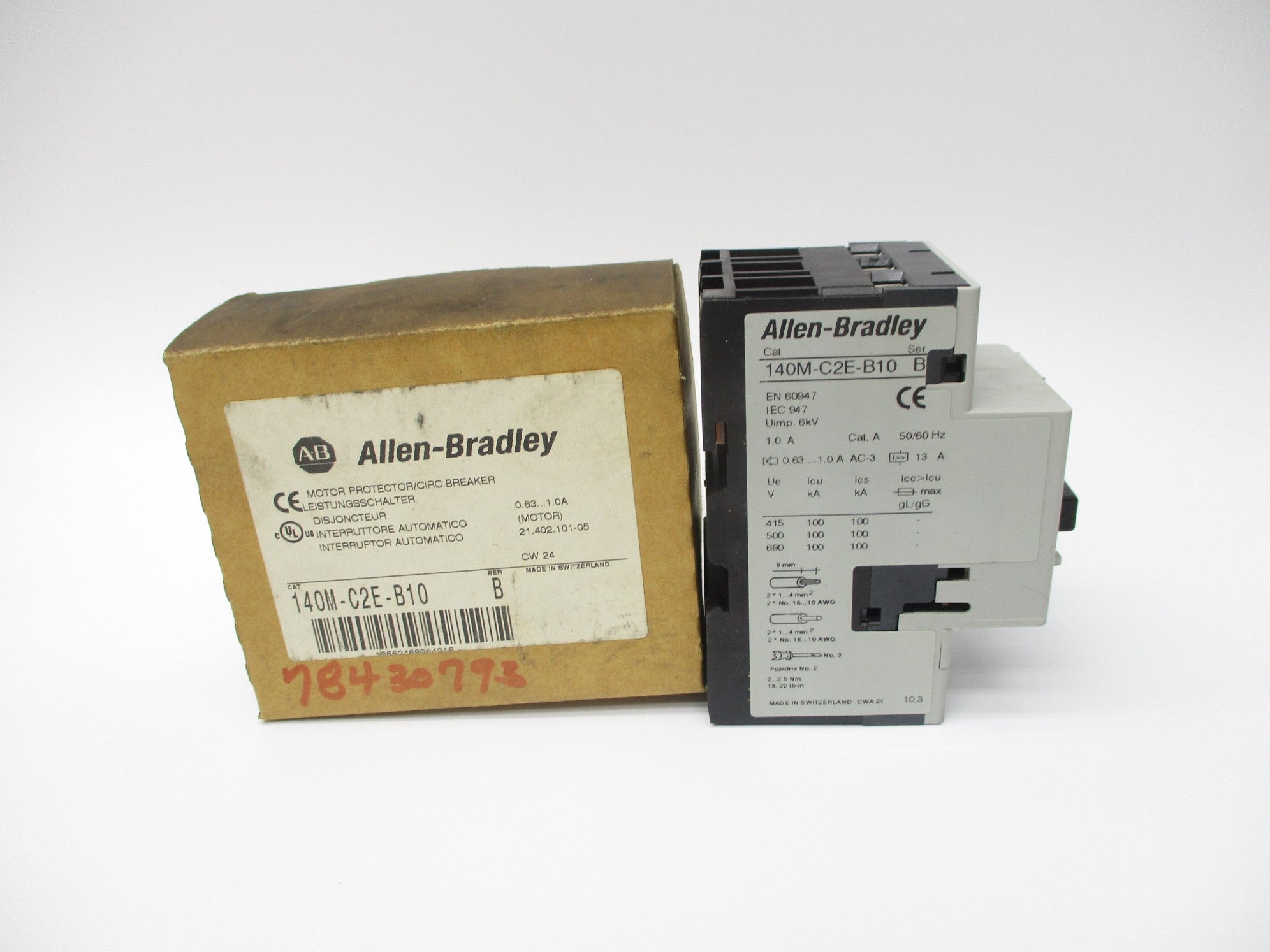 ALLEN BRADLEY 140M-C2E-B10 SER. B 0.63-1.0A (BR/WH) NSMP