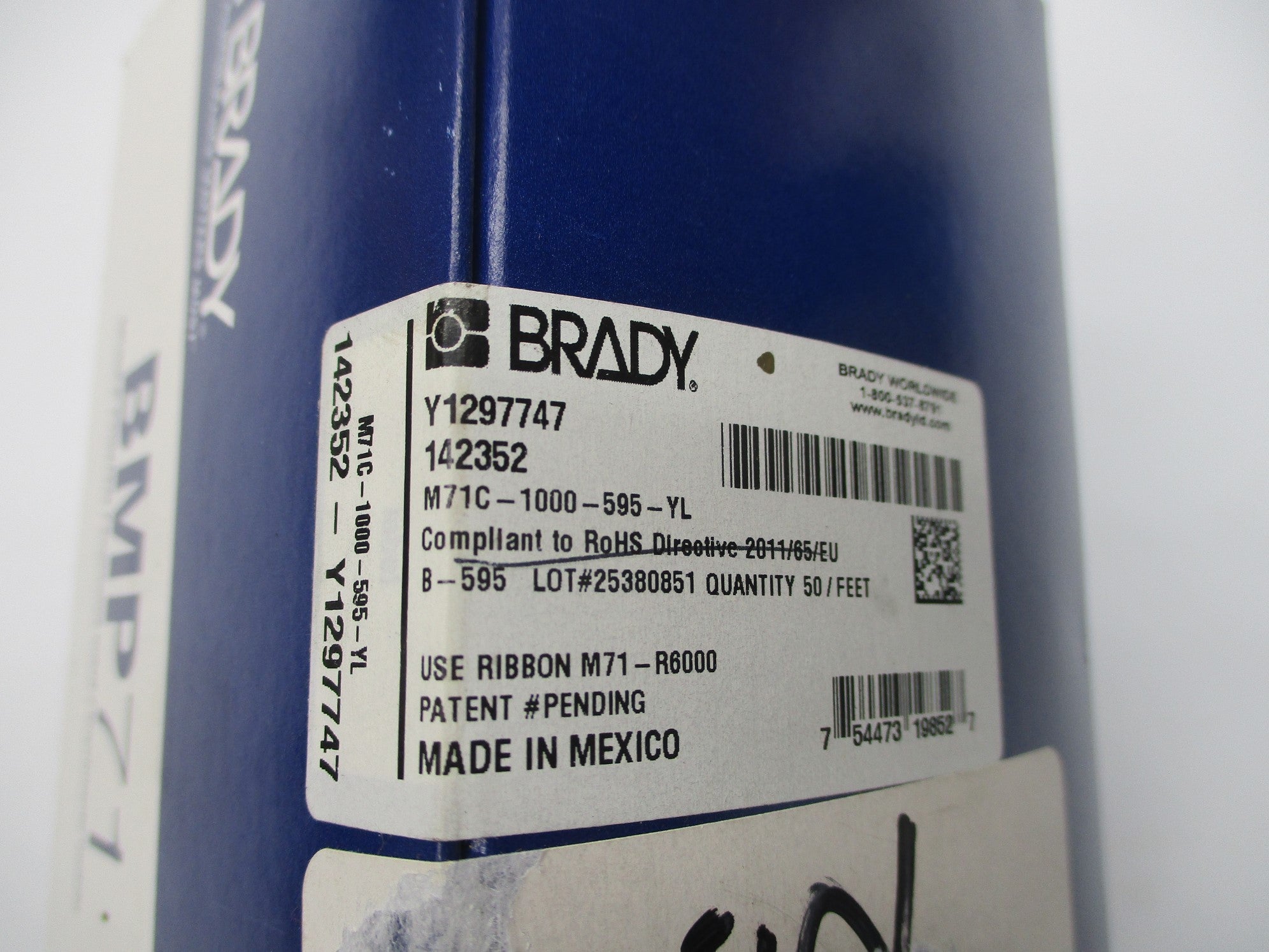BRADY M71C-1000-595-YL NSFS