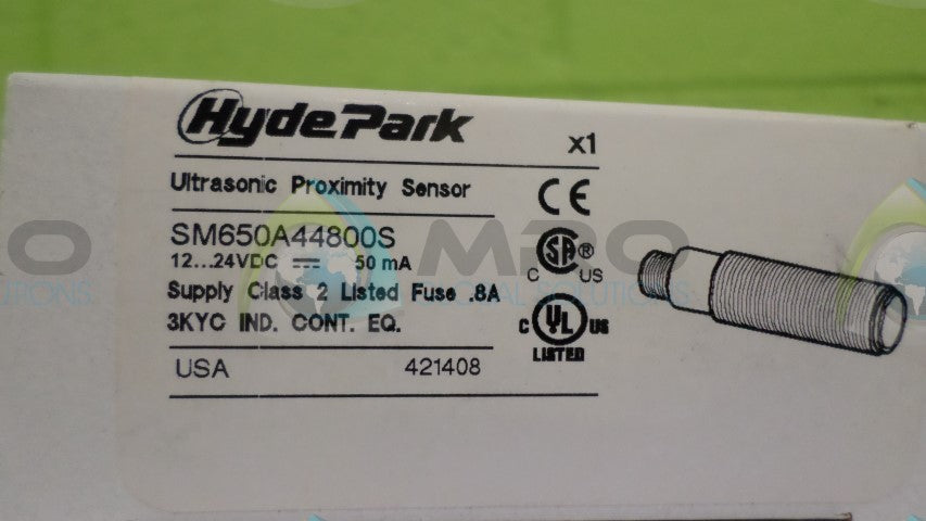 HYDE PARK SM650A-448-00S ULTRASONIC PROXIMITY SENSOR *NEW IN BOX*