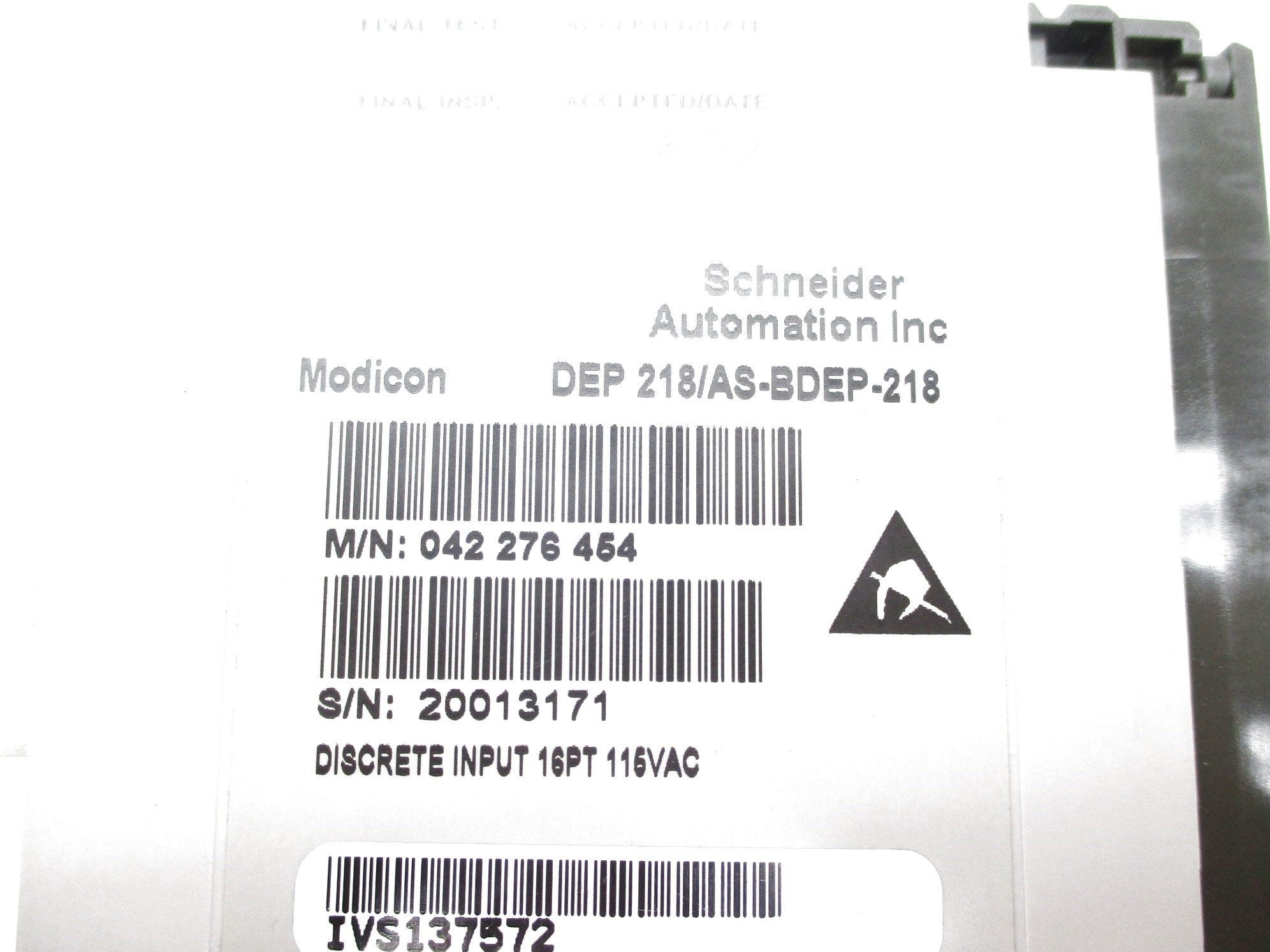 SCHNEIDER AUTOMATION DEP218/AS-BDEP-218 UNMP