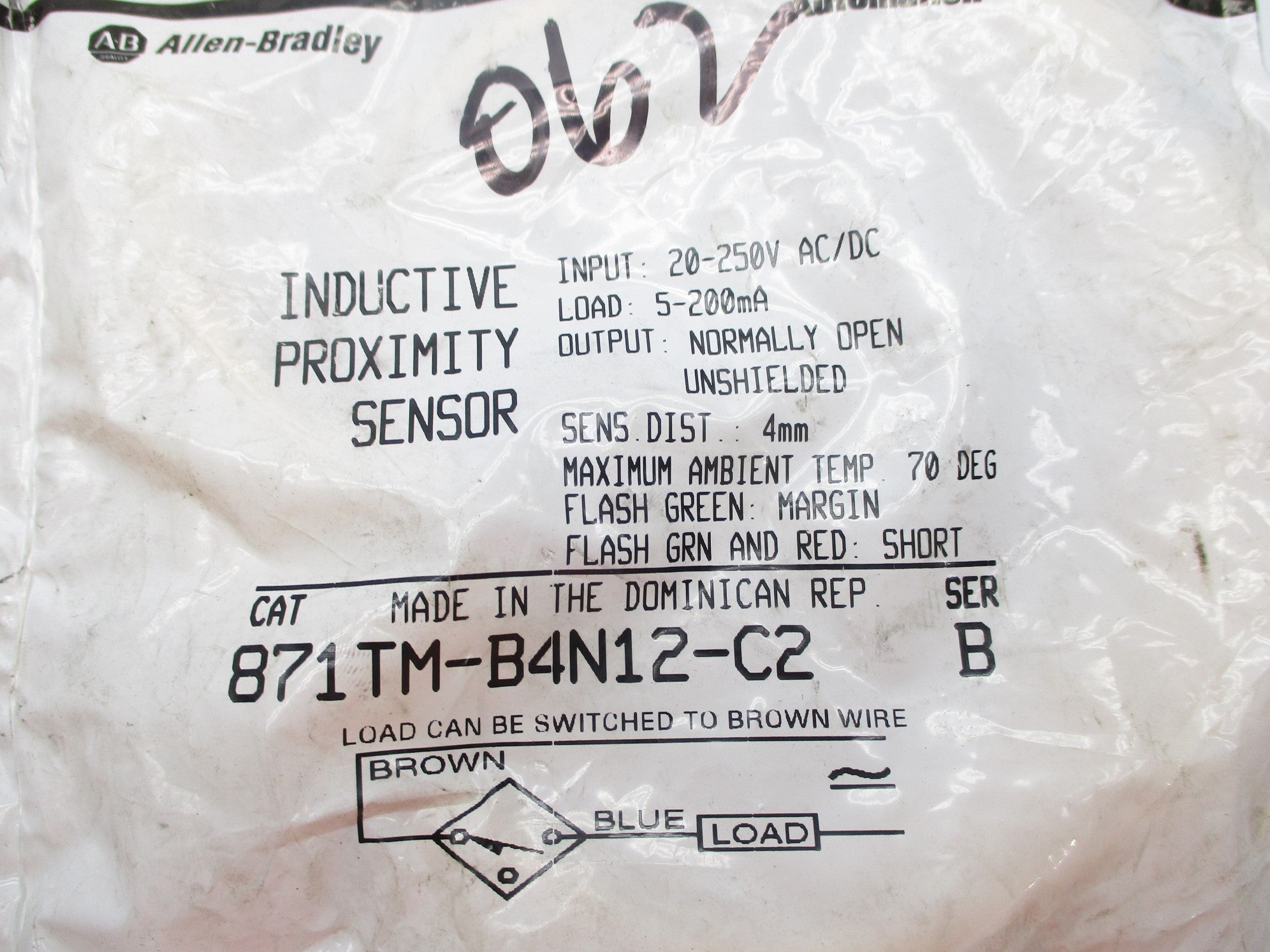 ALLEN BRADLEY 871TM-B4N12-C2 SER. B NSMP
