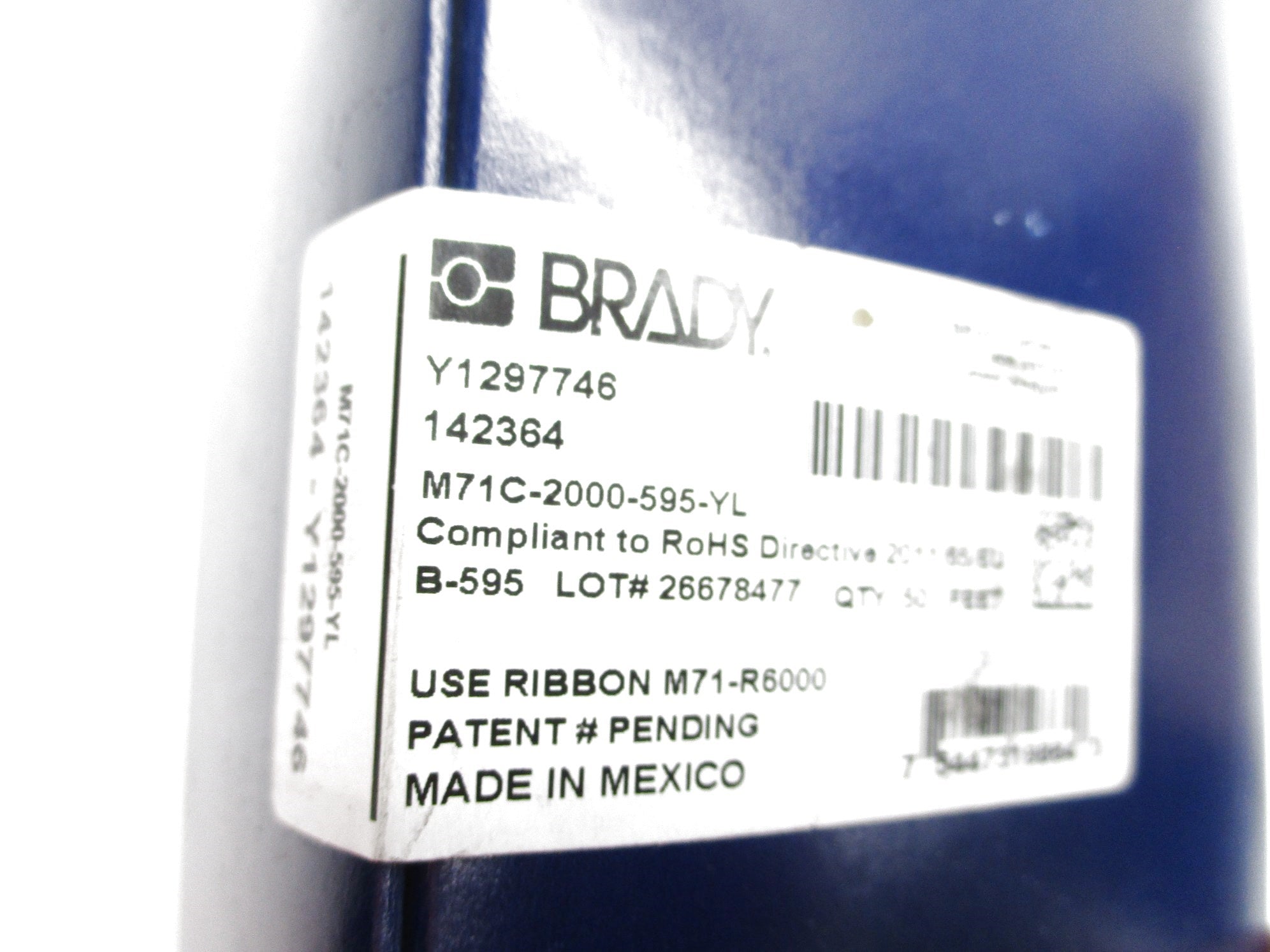 BRADY M71C-2000-595-YL NSFS