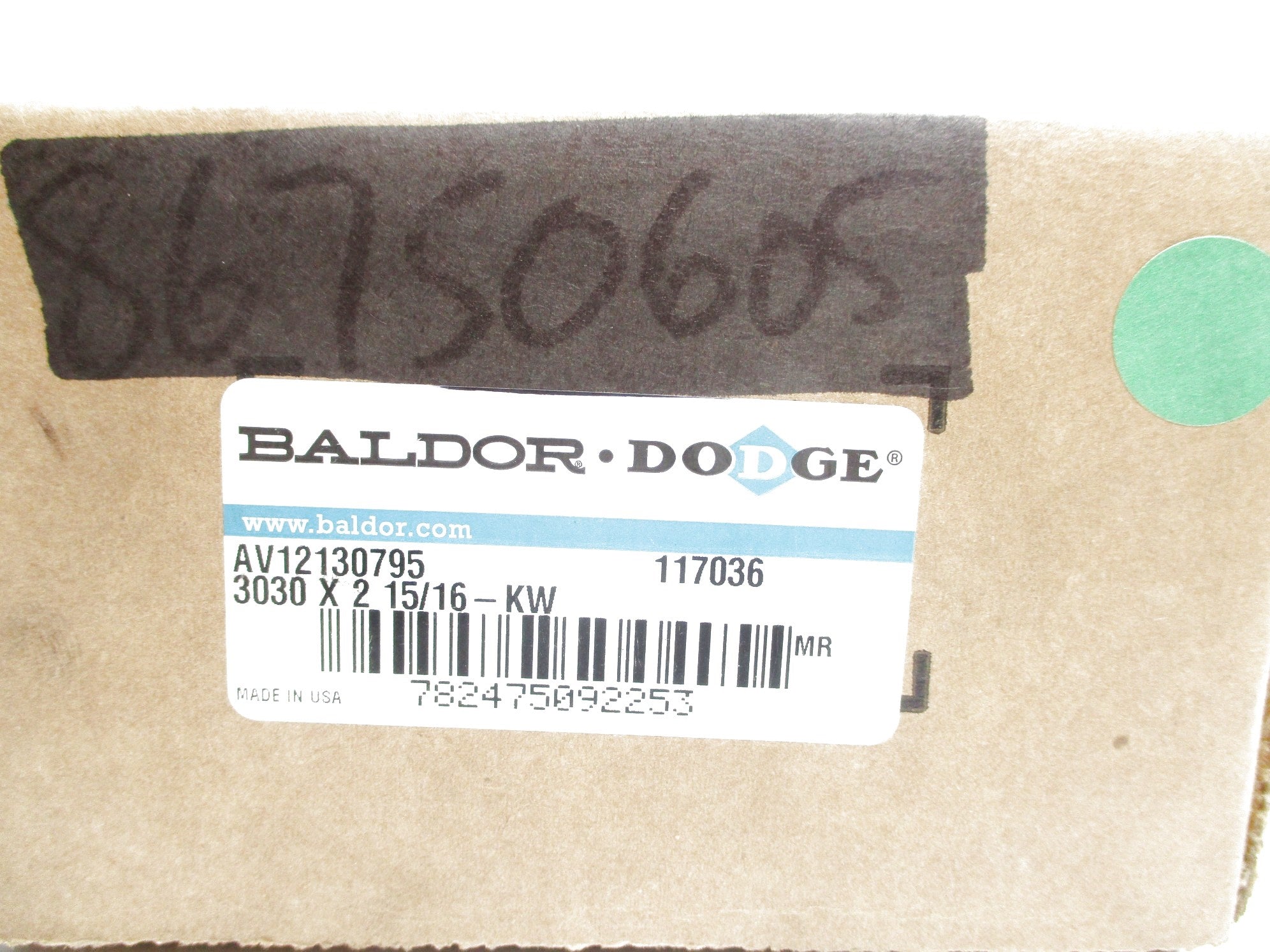 BALDOR DODGE 117036 3030X2-15/16-KW NSMP