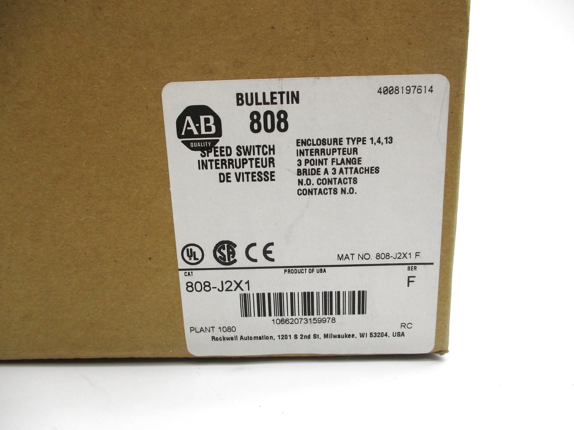 INDUSTRIAL SPARE PART 808-J2X1 SER. F (BR/WH) NSMP