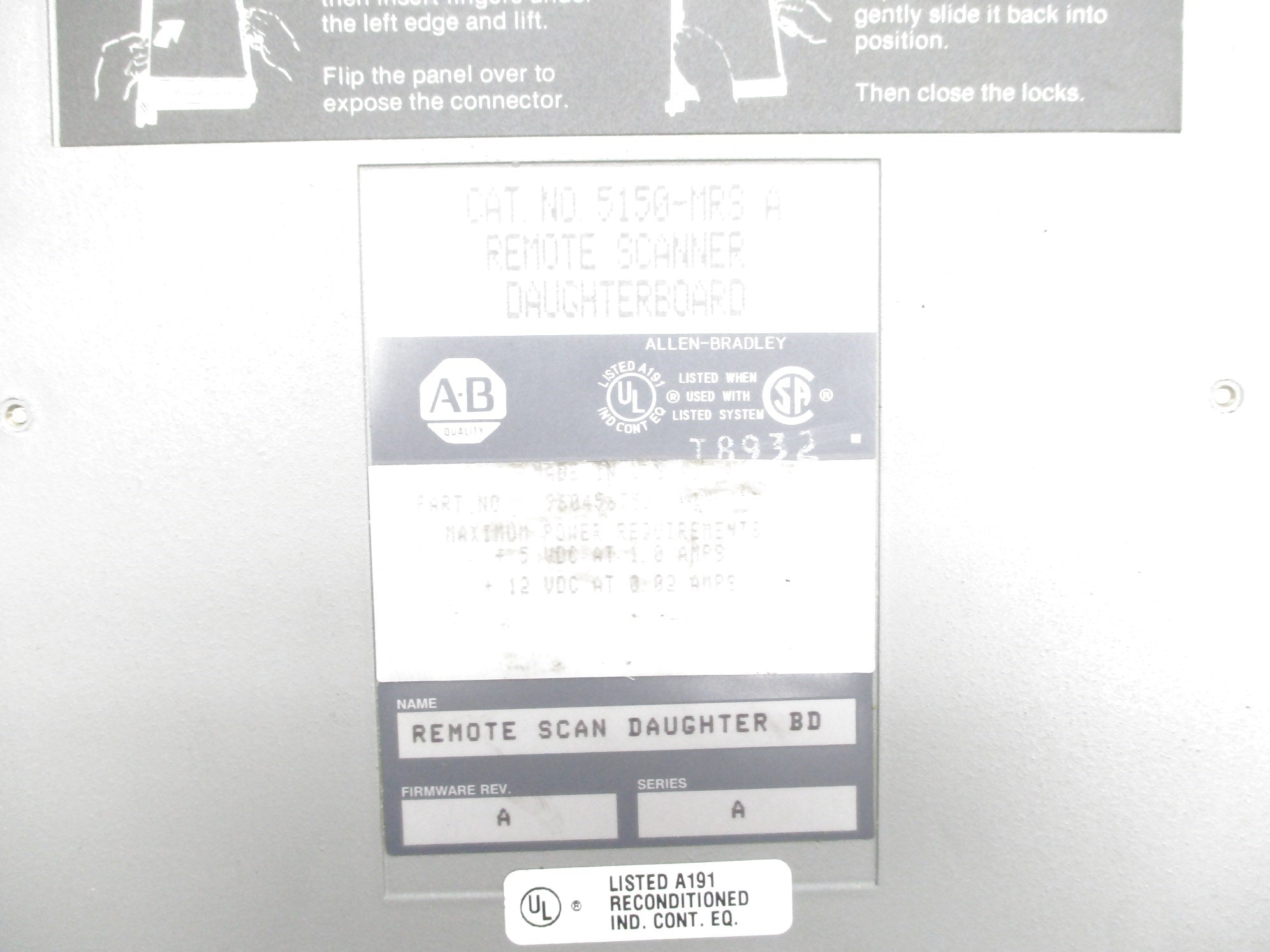 INDUSTRIAL SPARE PART 5150-MRS SER. A F/W A UNMP
