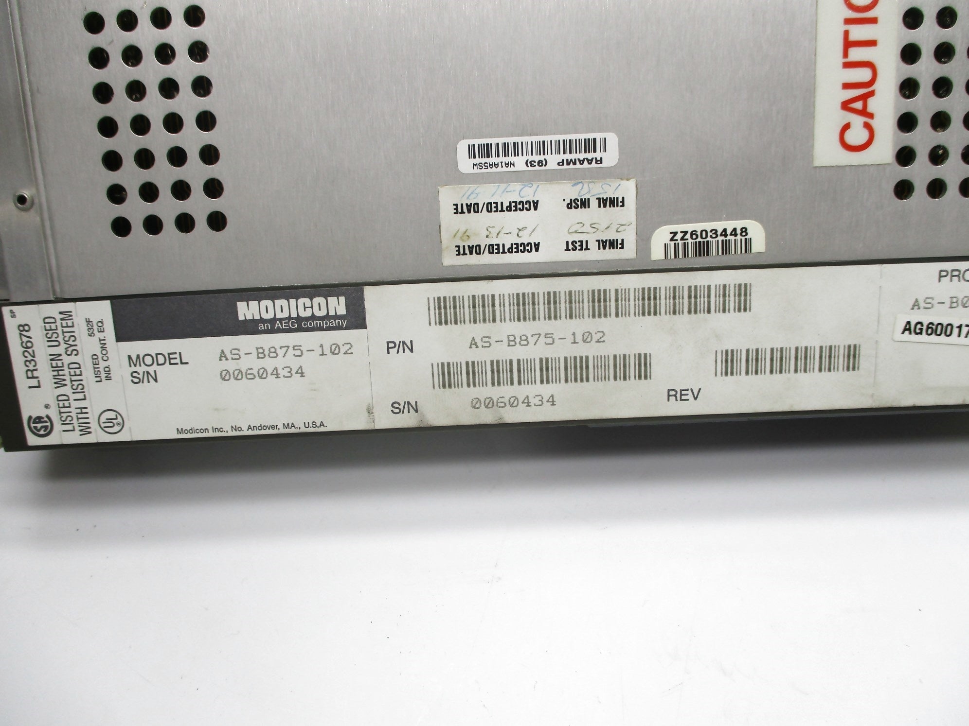 SCHNEIDER AUTOMATION AS-B875-102 UNMP