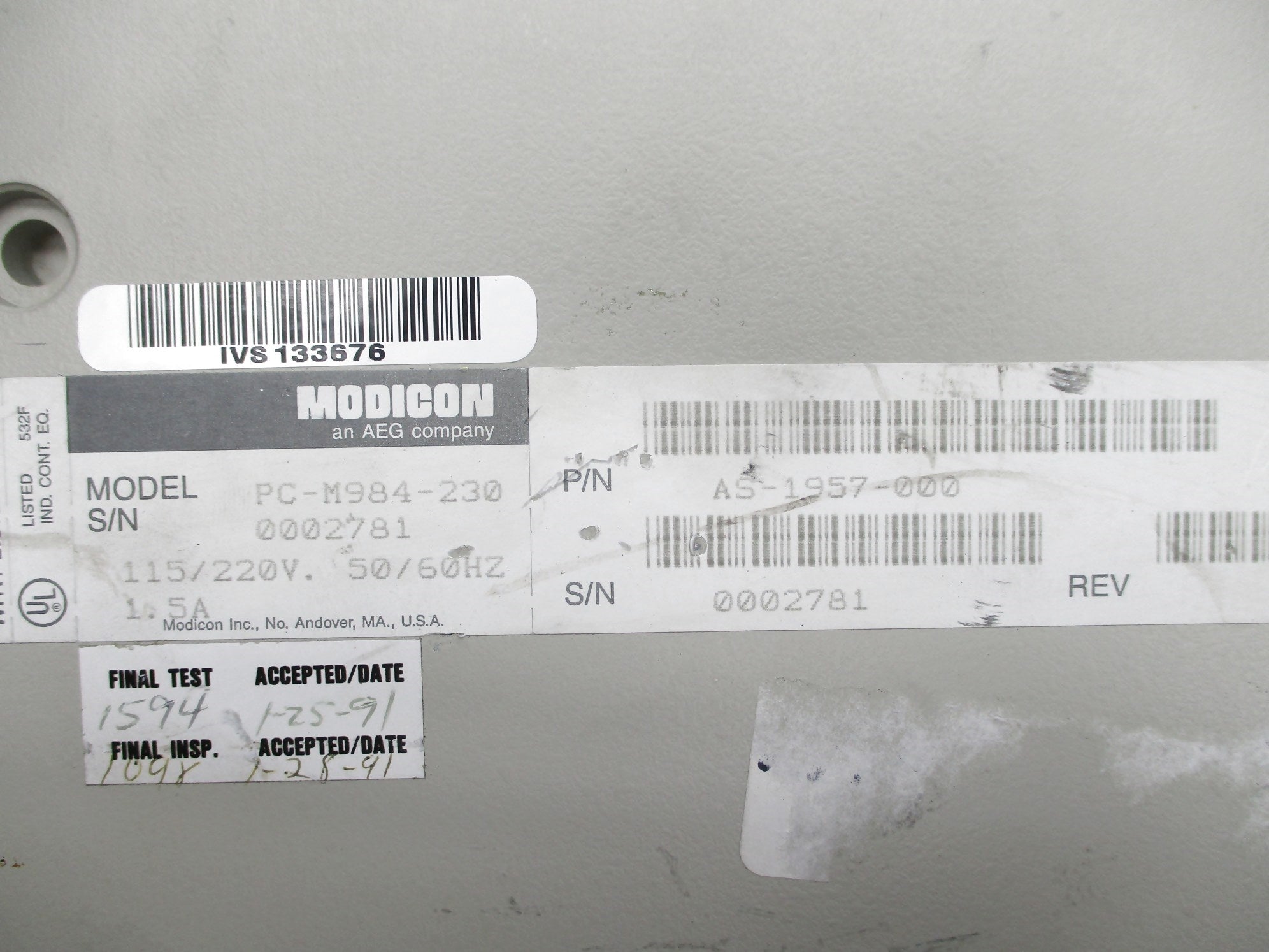 SCHNEIDER AUTOMATION PC-M984-230 UNMP