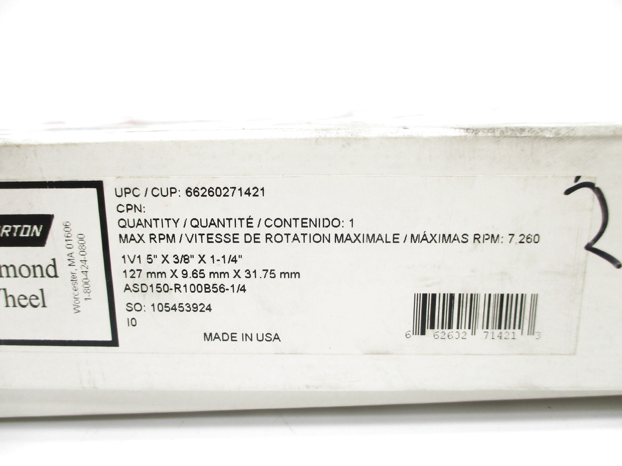 NORTON ASD150-R100B56-1/4 NSMP