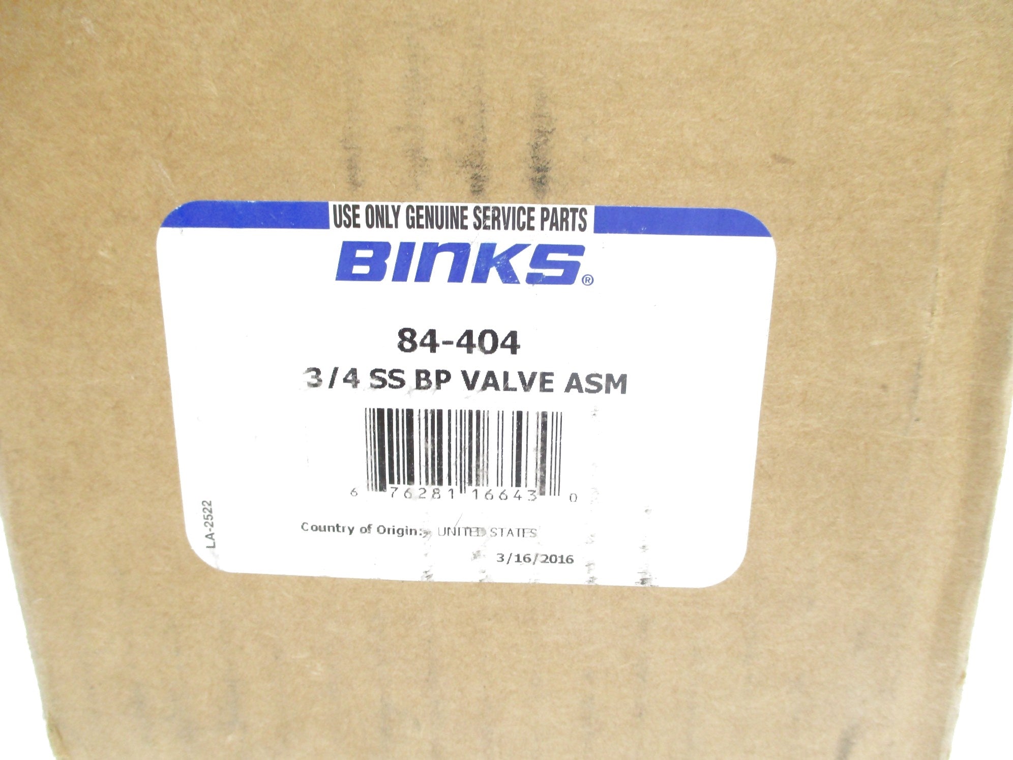 BINKS 84-404 NSMP