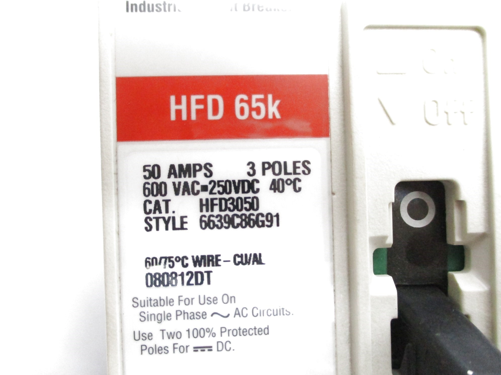 CUTLER HAMMER HFD3050 50A 600V UNMP