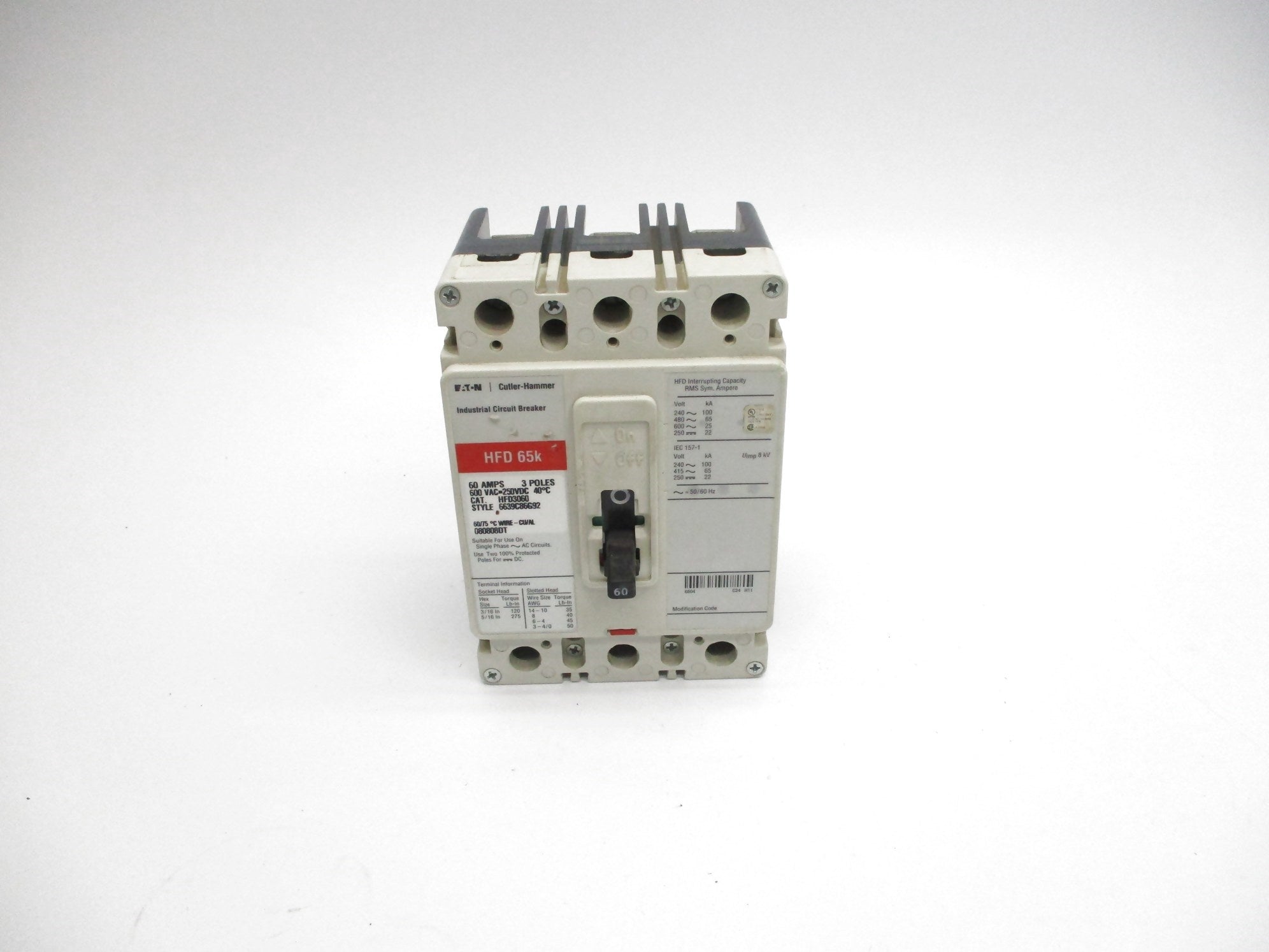 CUTLER HAMMER HFD3060 60A 600V UNMP