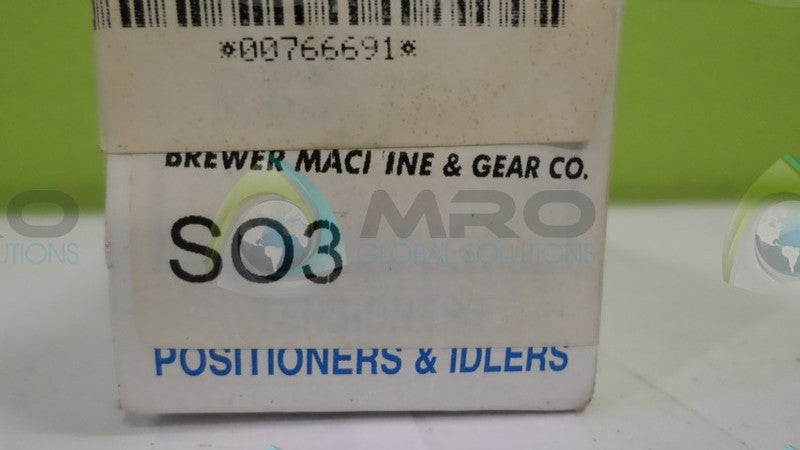 BREWER CO. S03 SHAFT/IDLER *NEW IN BOX*