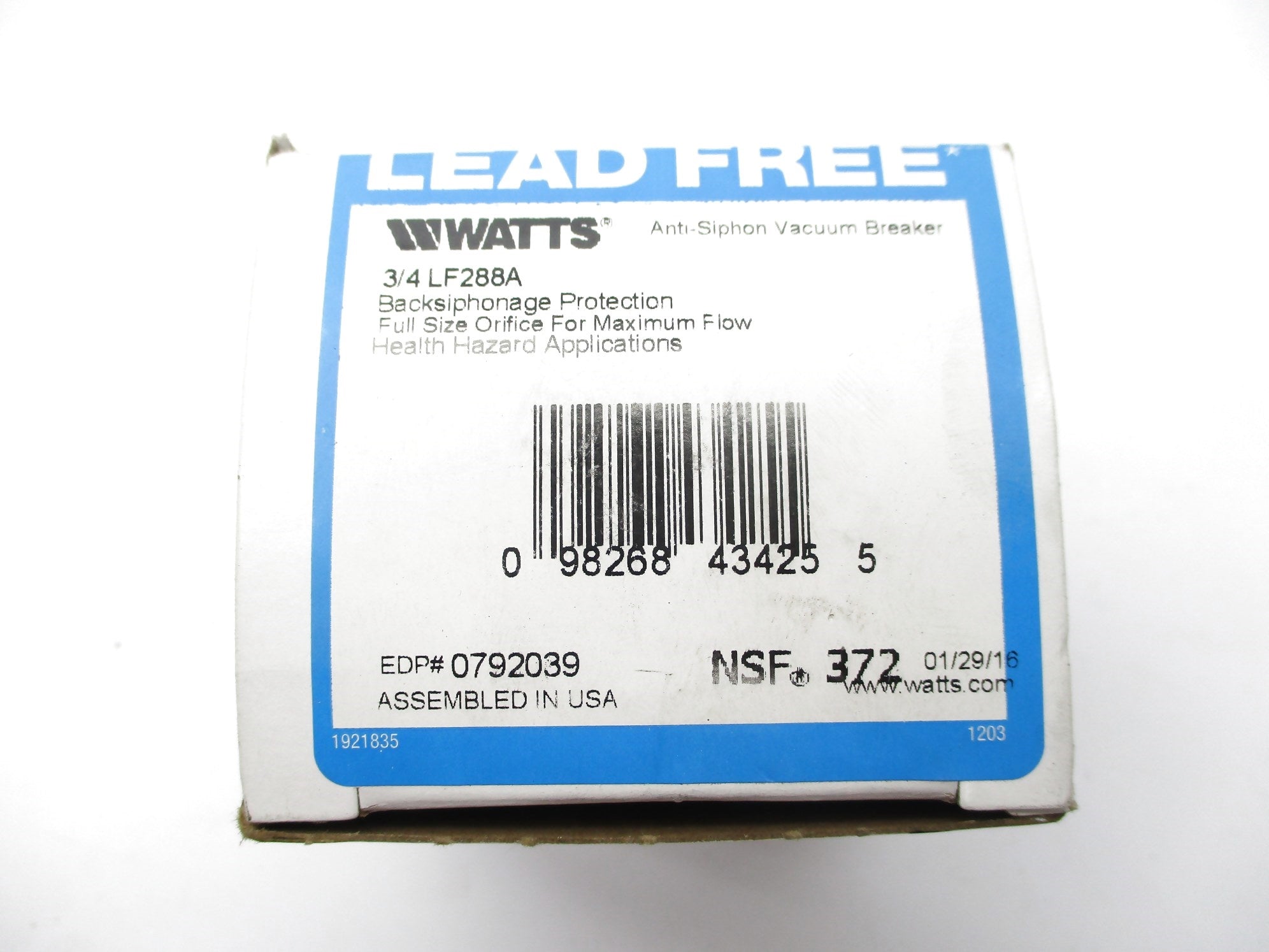 WATTS 0792039 3/4-LF288A NSMP