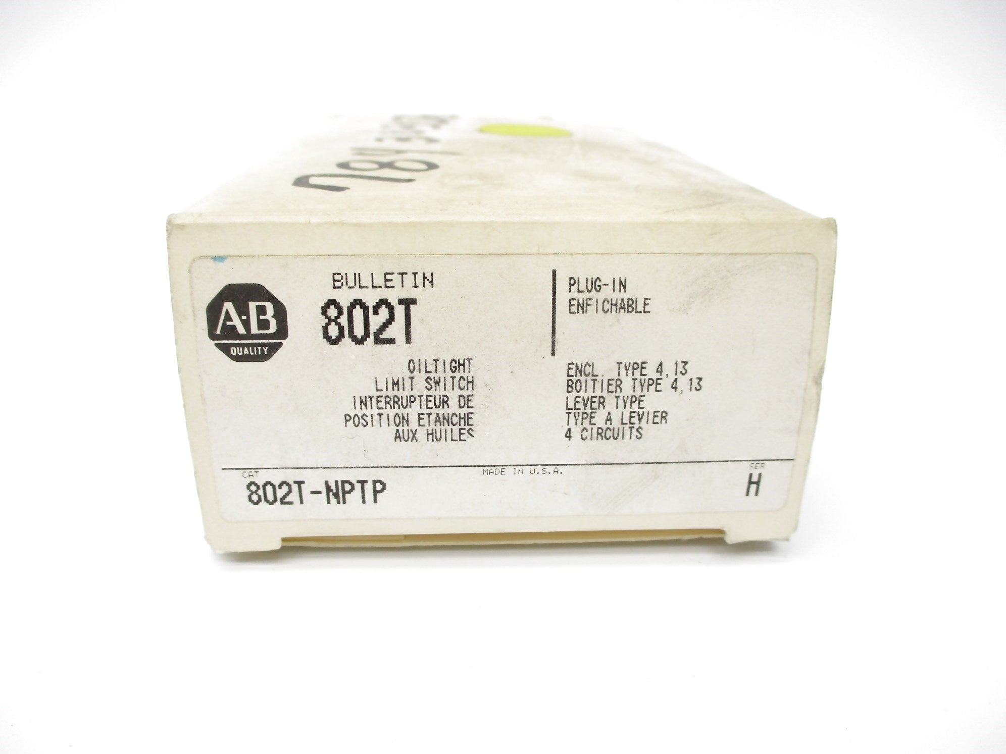 ALLEN BRADLEY 802T-NPTP SER. H (WH) NSMP