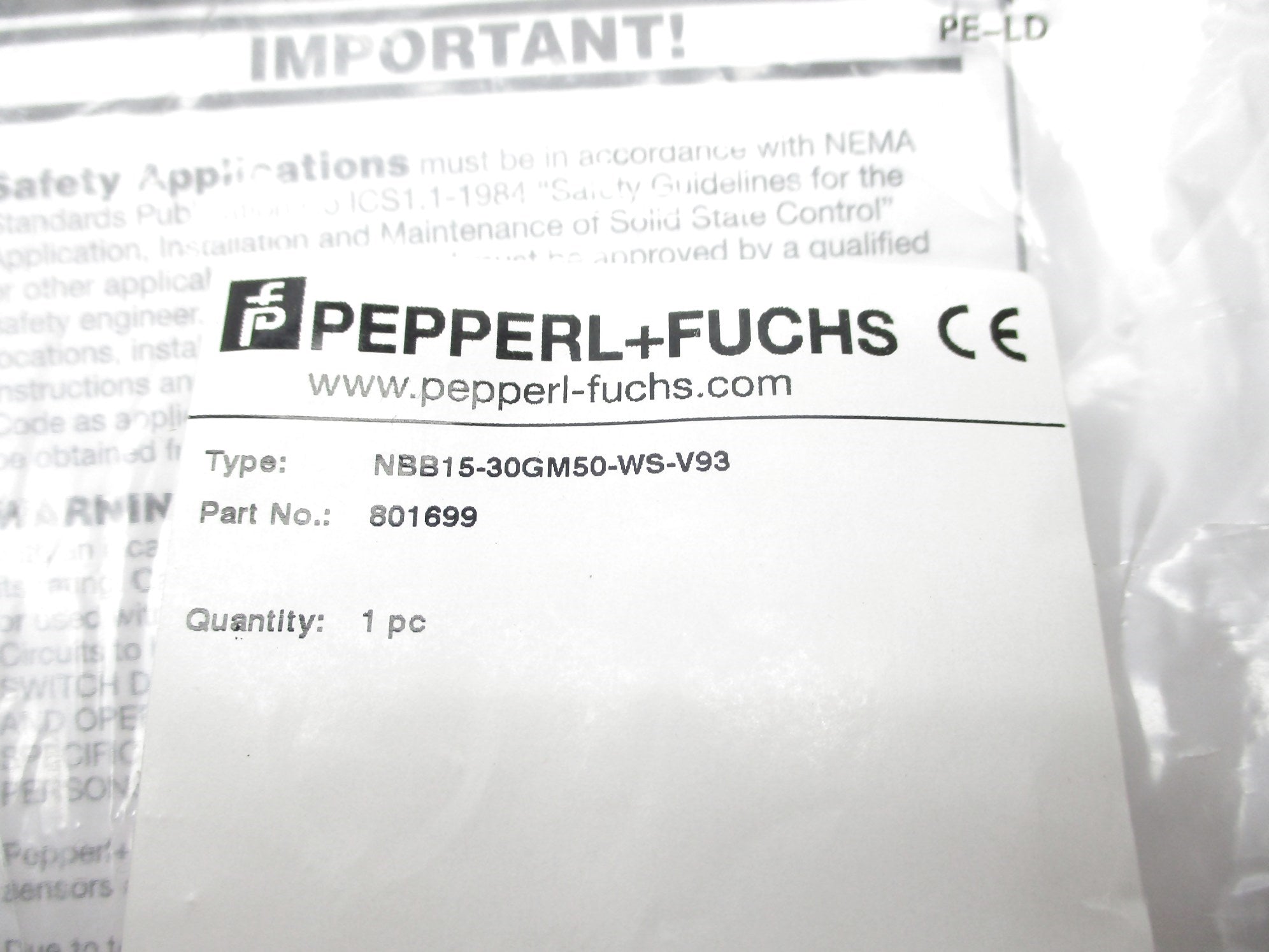 PEPPERL+FUCHS NBB15-30GM50-WS-V93 NSMP
