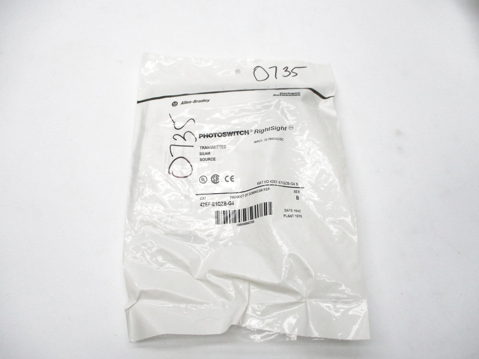 ALLEN BRADLEY 42EF-E1QZB-G4 SER. B NSMP