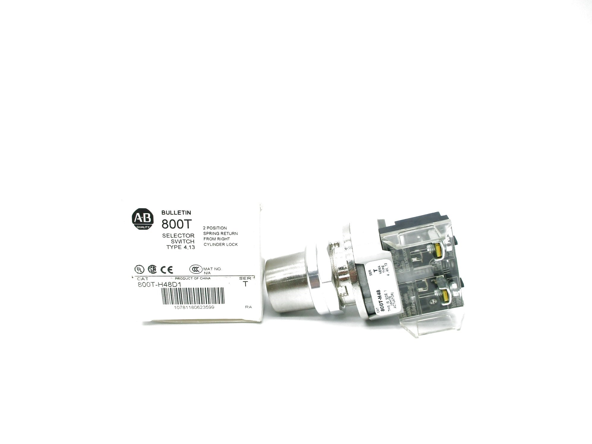 ALLEN BRADLEY 800T-H48D1 SER. T (W/O KEY) (WH) NSMP