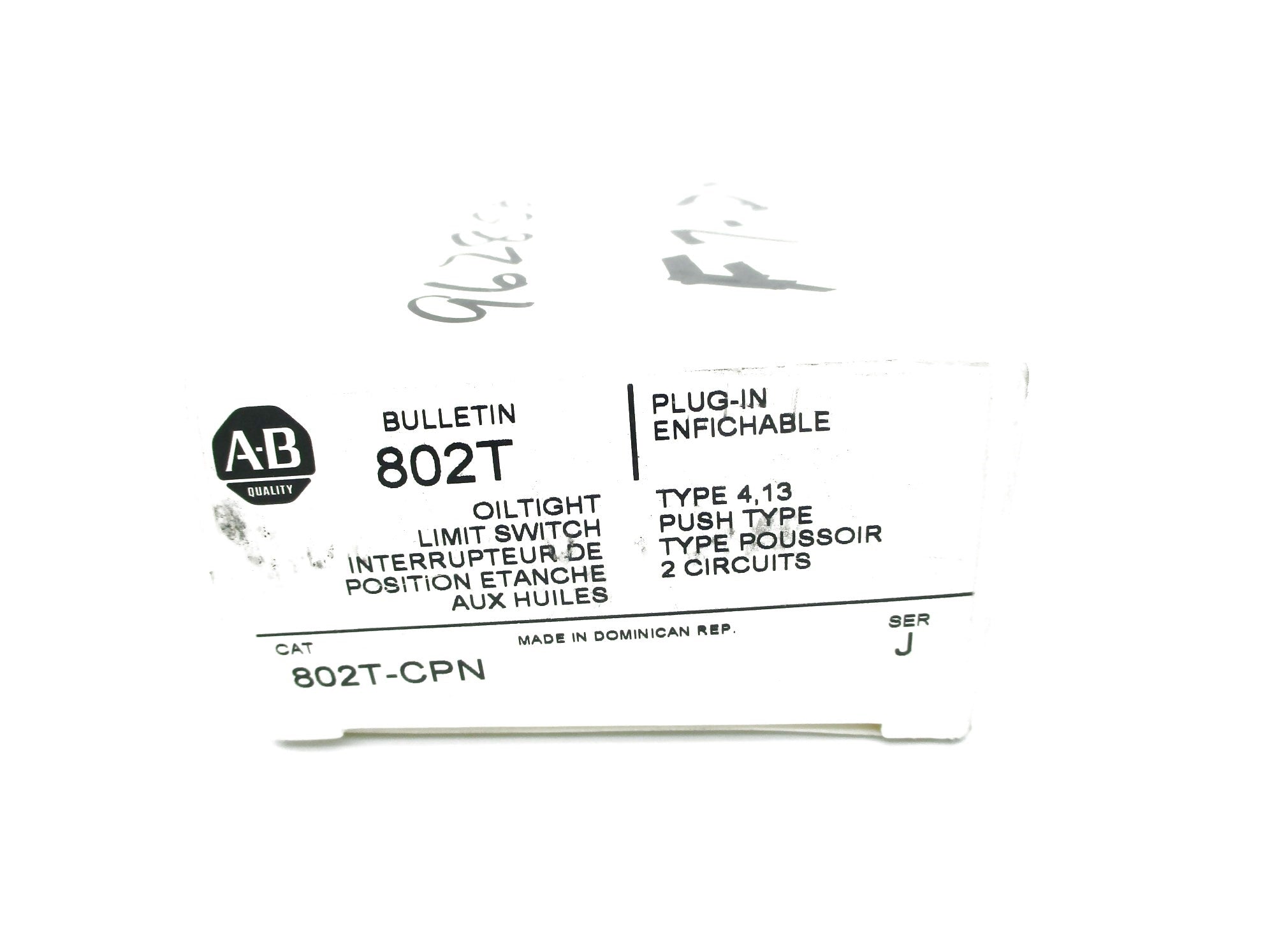 ALLEN BRADLEY 802T-CPN SER. J (WH) NSMP