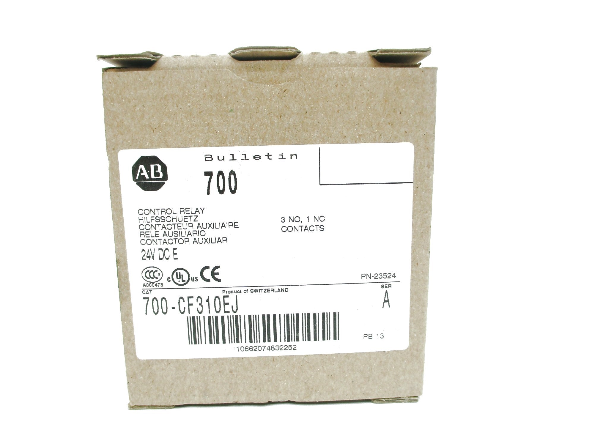 ALLEN BRADLEY 700-CF310EJ SER. A 24VDC 20A (BR/WH) NSMP