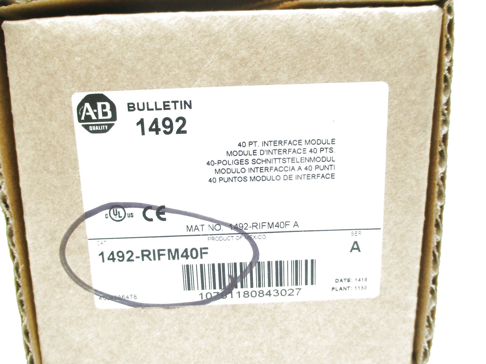 ALLEN BRADLEY 1492-RIFM40F SER. A (BR/WH) NSMP