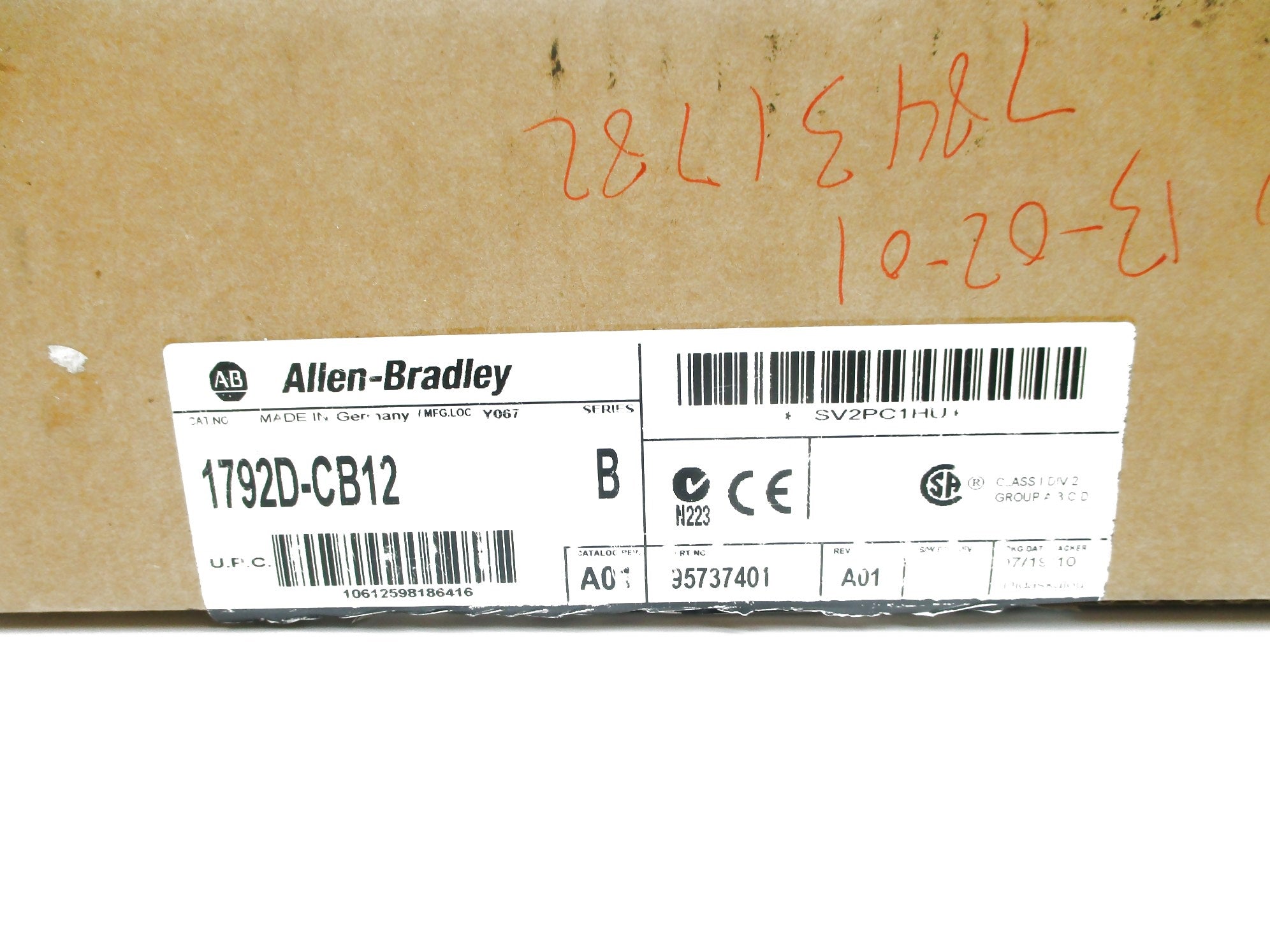 ALLEN BRADLEY 1792D-CB12 SER. B (BR/WH) NSMP