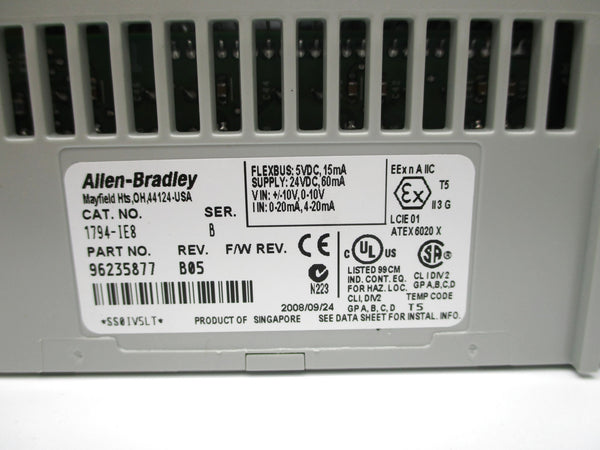 ALLEN BRADLEY 1794-IE8 SER. B 24VDC NSNP