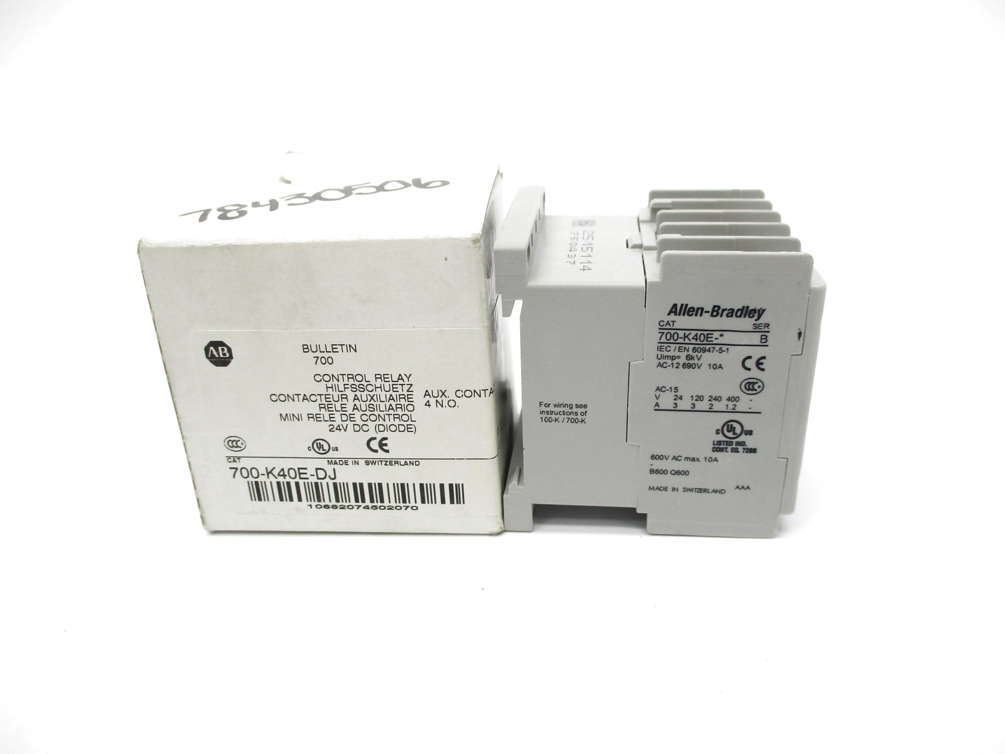 ALLEN BRADLEY 700-K40E-DJ SER. B 24V (WH) NSMP