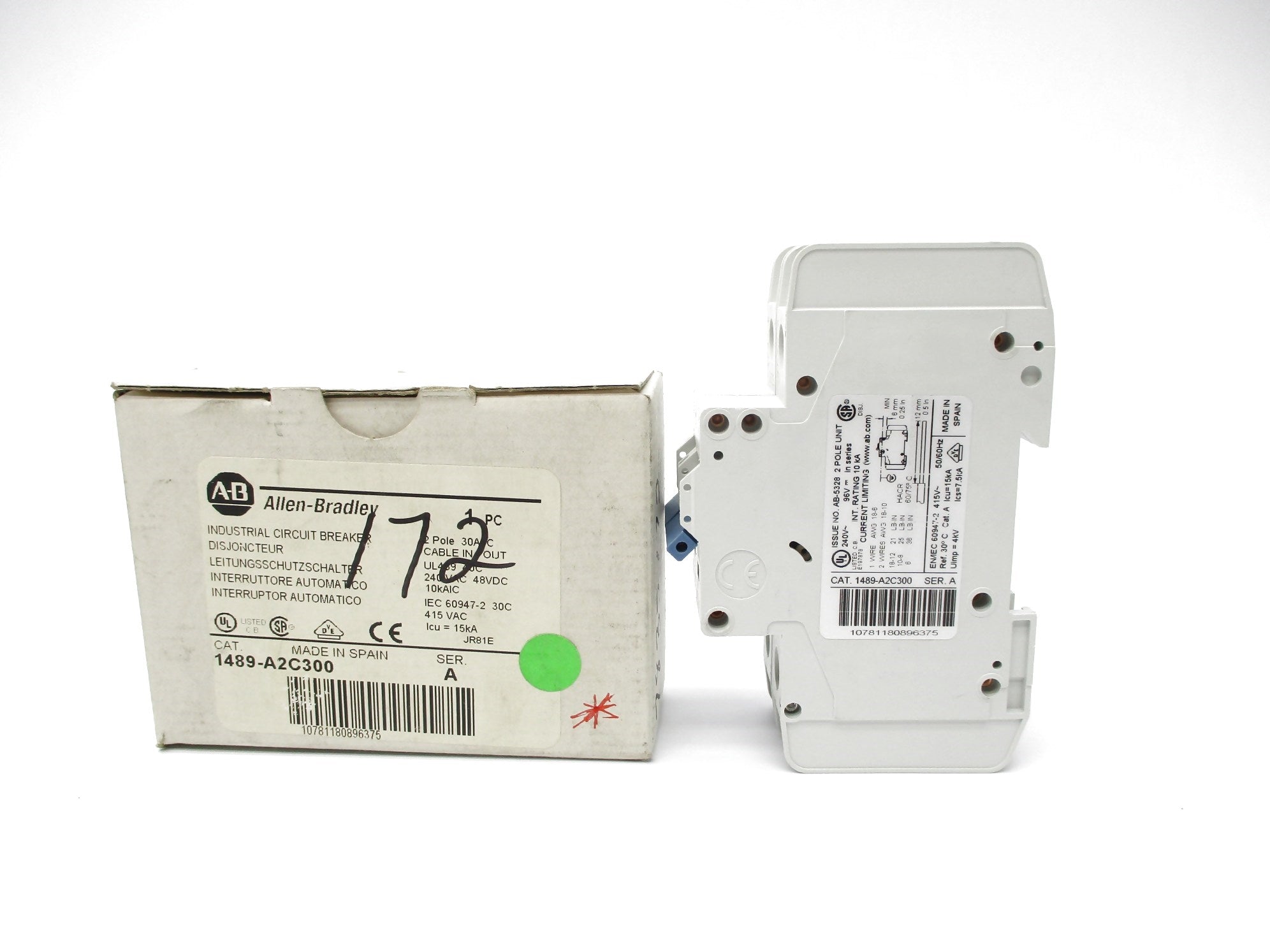 ALLEN BRADLEY 1489-A2C300 SER. A 30A 240V (WH) NSMP