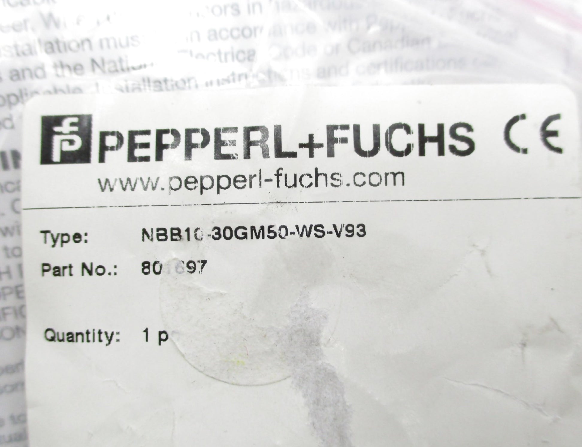 PEPPERL+FUCHS NBB10-30GM50-WS-V93 NSMP