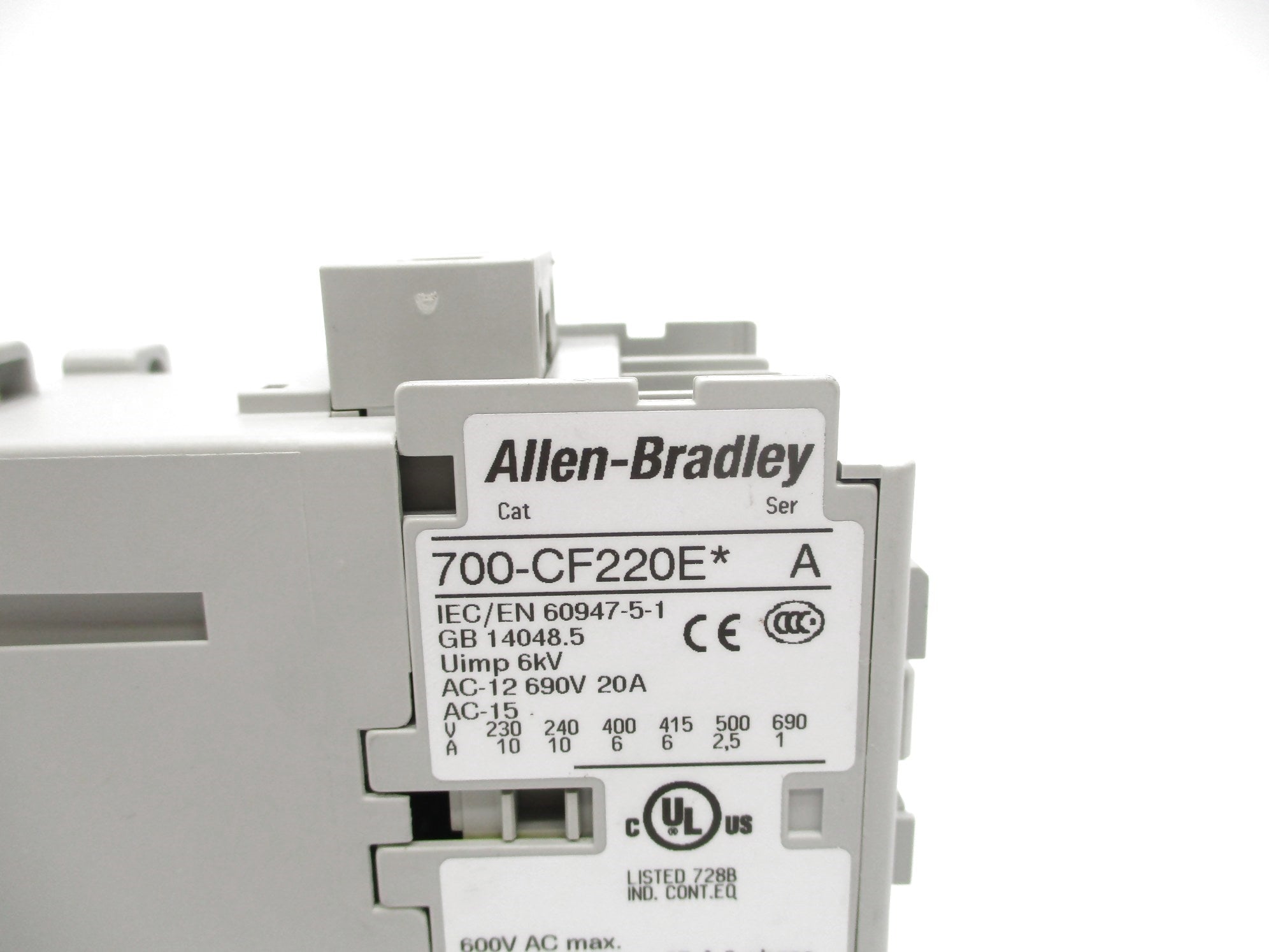 ALLEN BRADLEY 700-CF220EJ SER. A 24V NSNP