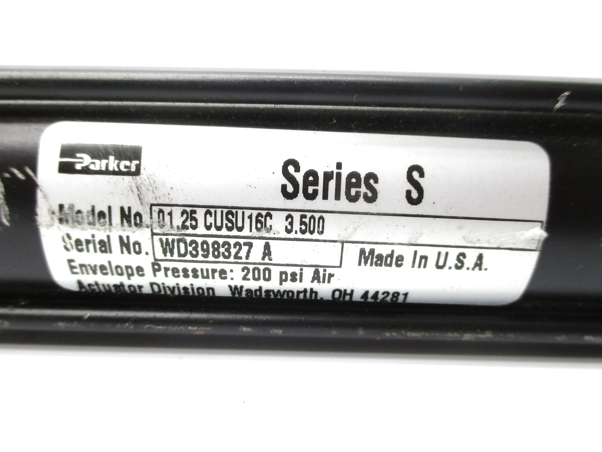 PARKER 01.25CUSU16C3.500 SER. S UNMP